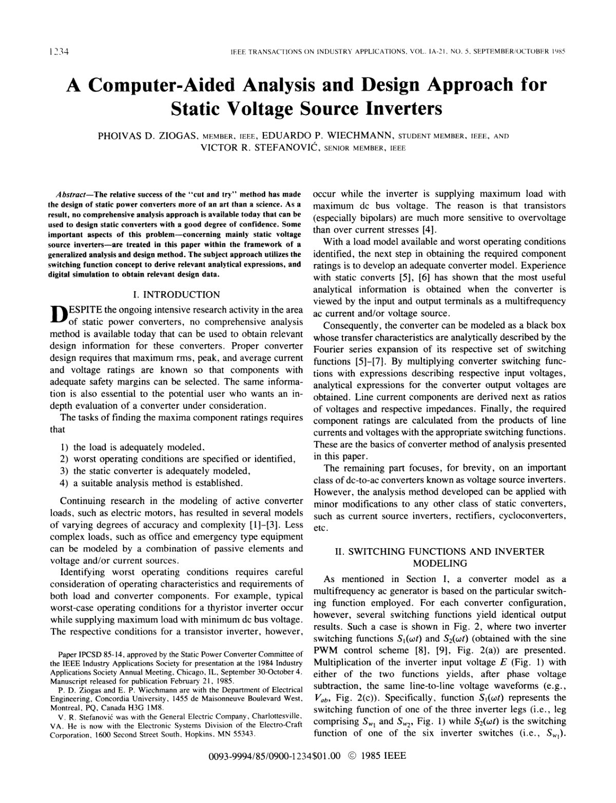 First page of A Computer Aided Analysis and Design App