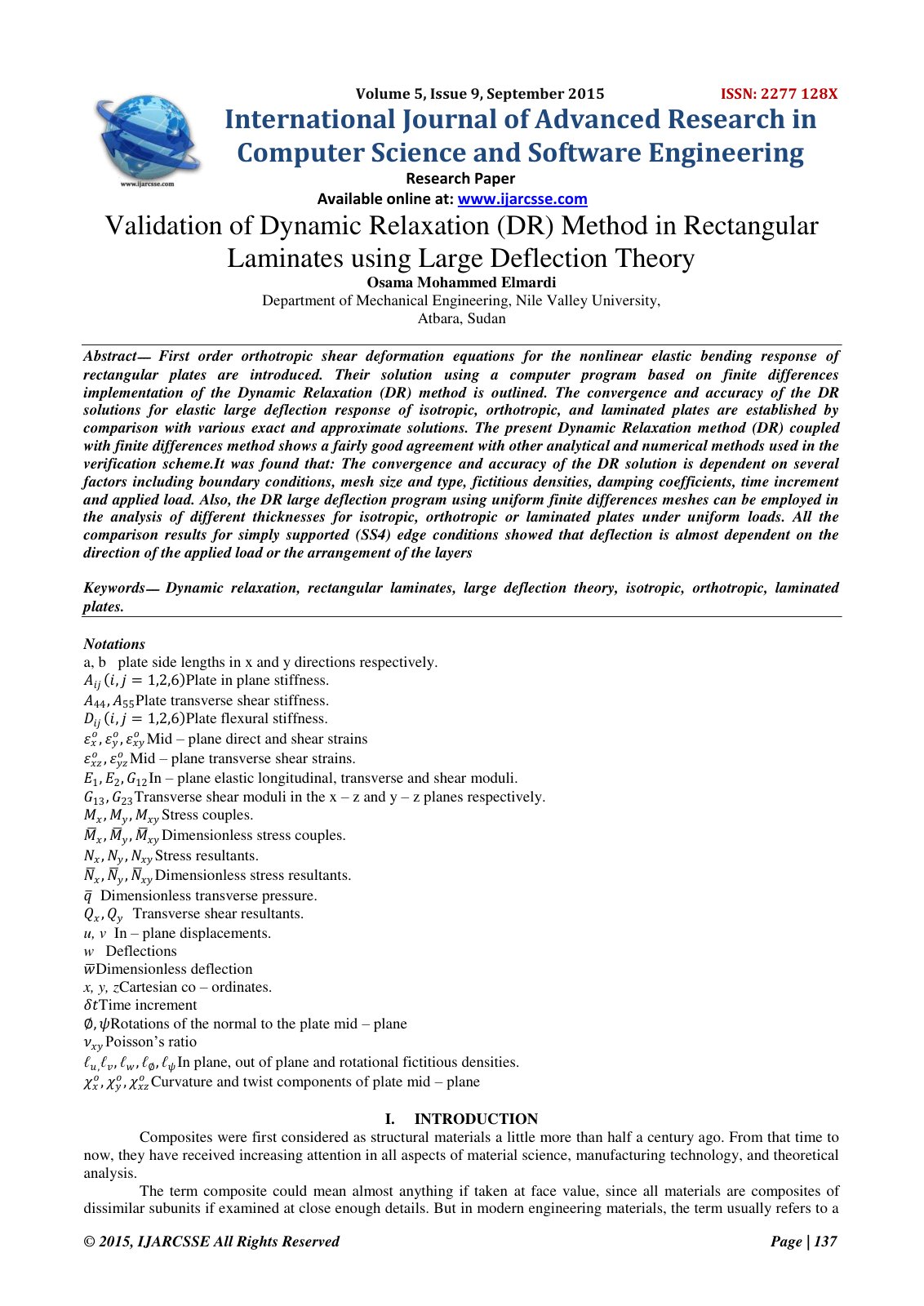 First page of Validation of Dynamic Relaxation DR Meth