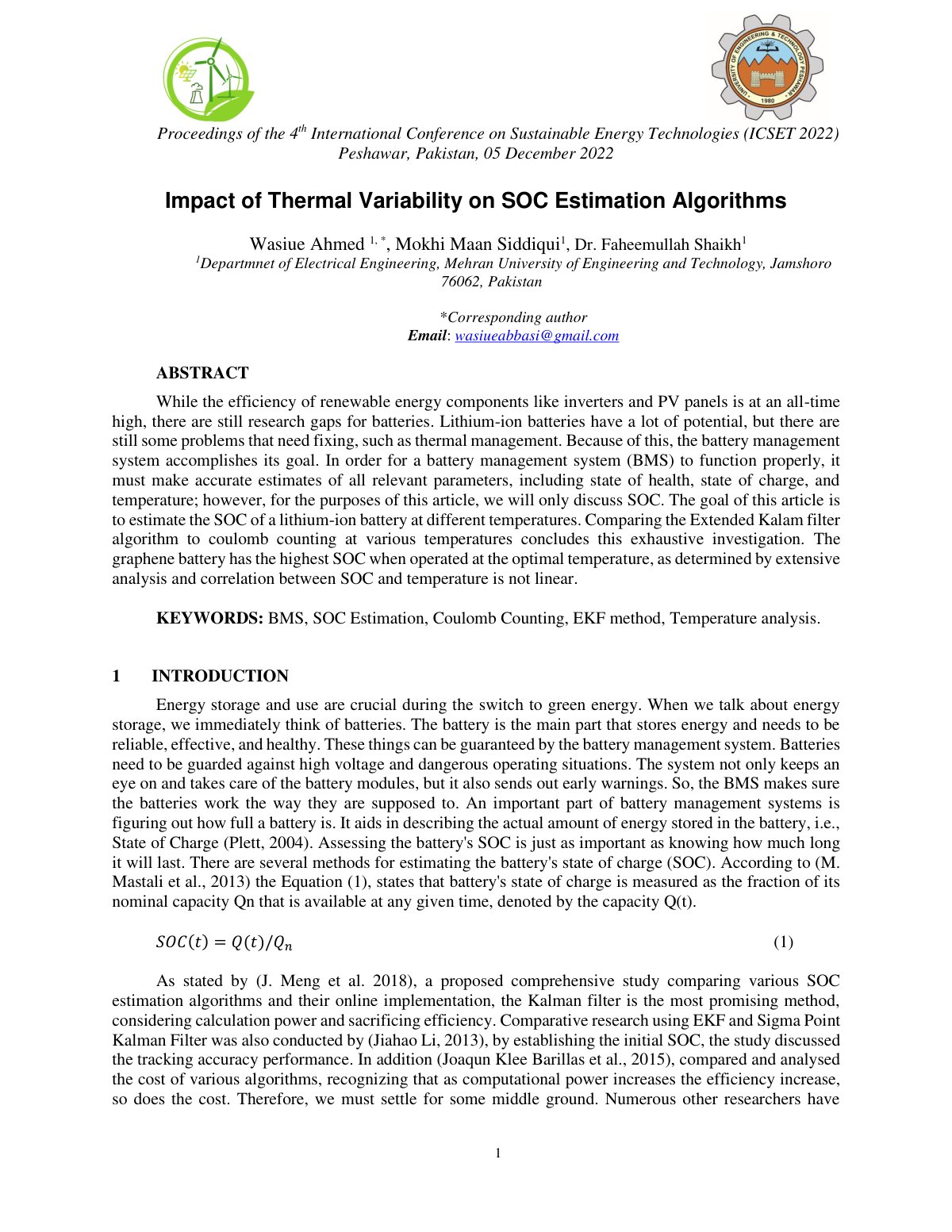 First page of Conference Full Paper template