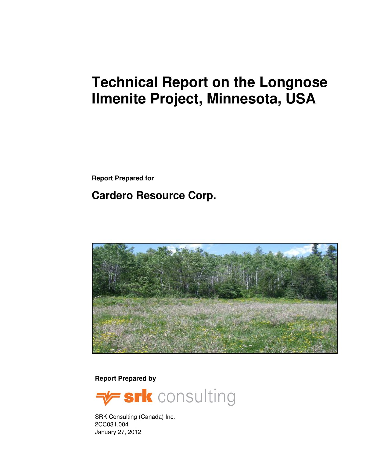 First page of Longnose NI 43101Report