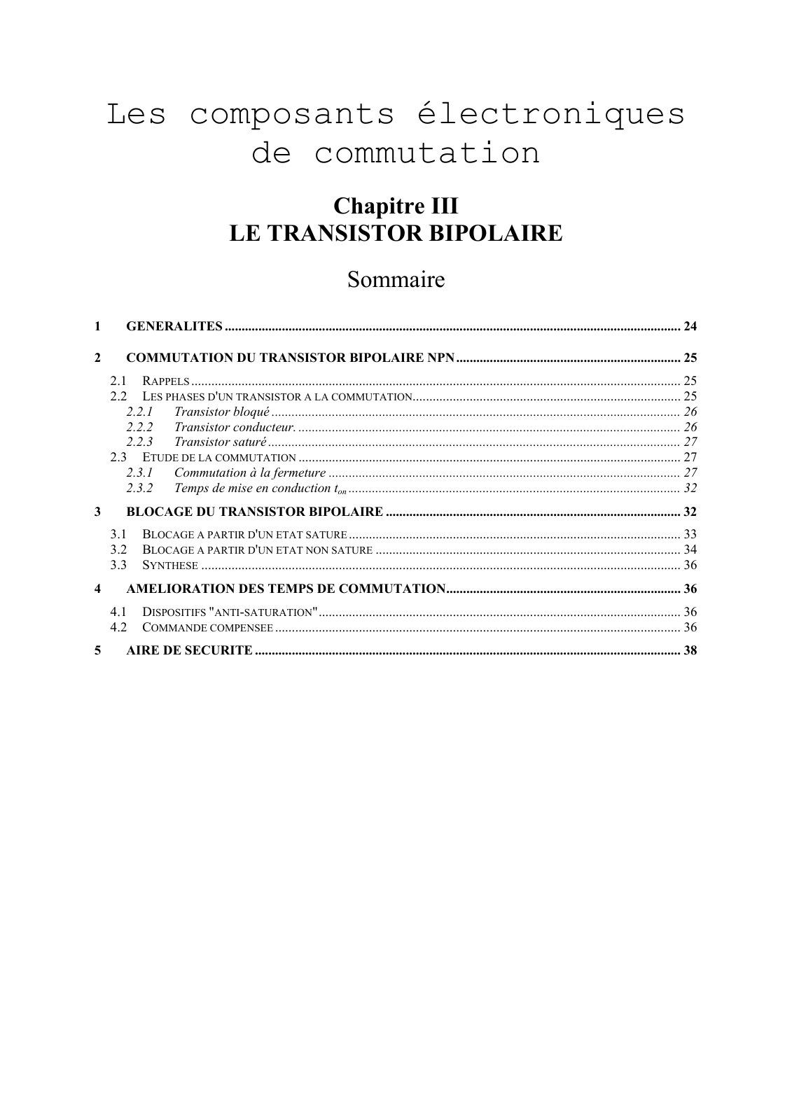 First page of transistor bipolaire commutation