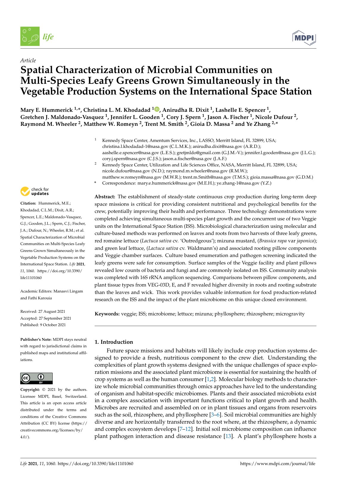 First page of Spatial Characterization of Microbial Co
