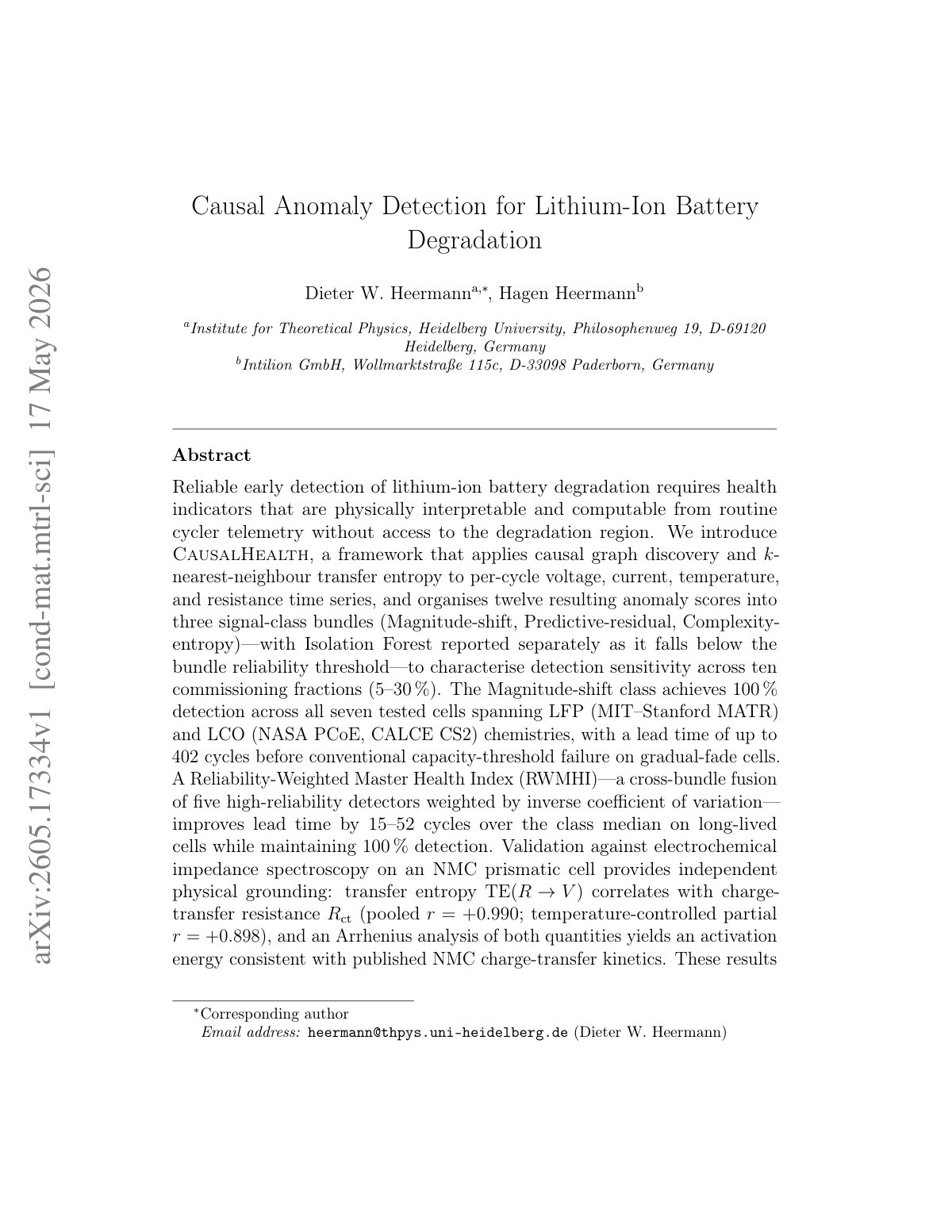 First page of Causal Anomaly Detection for Lithium-Ion Battery Degradation
