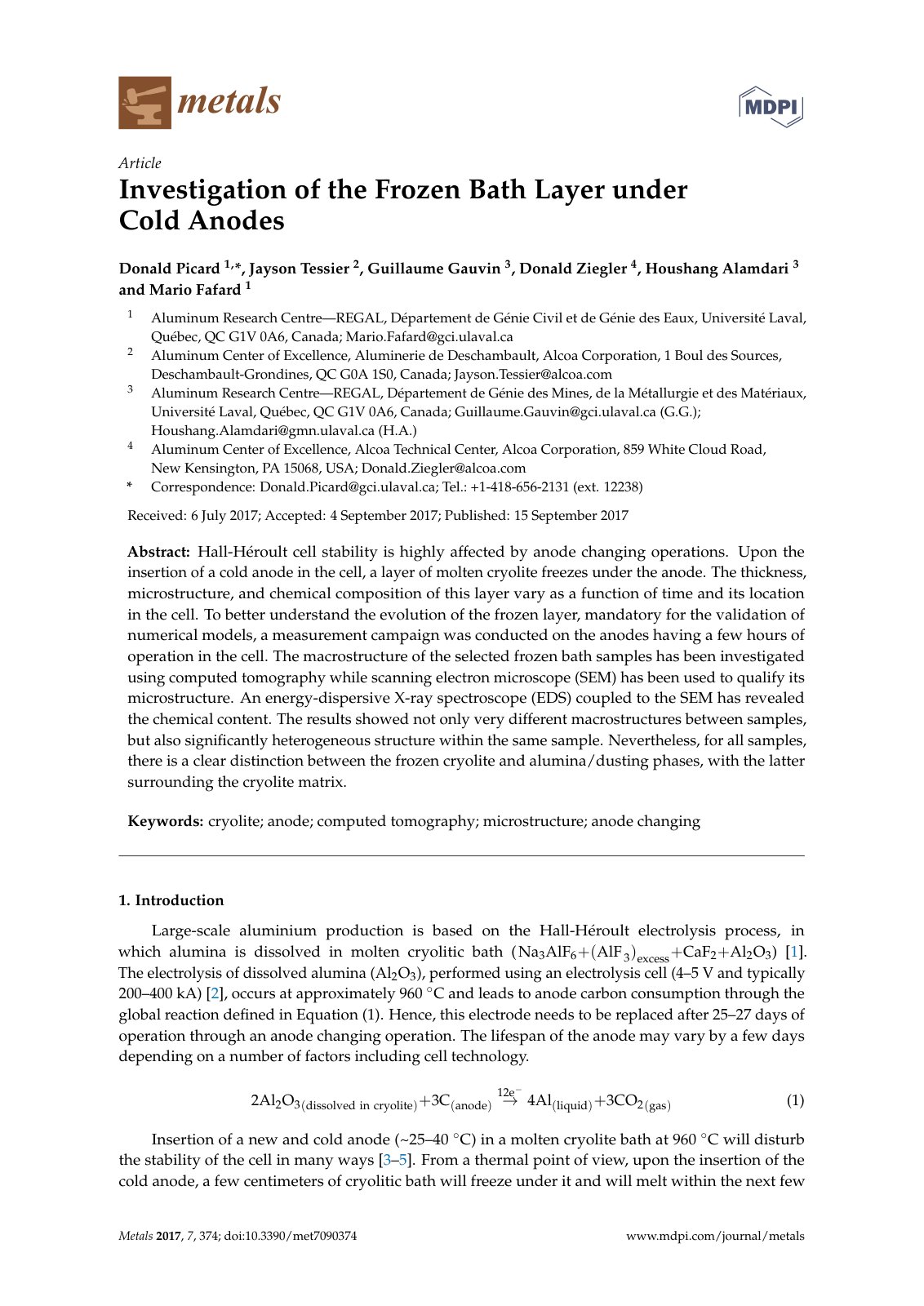 First page of Investigation of the Frozen Bath Layer u