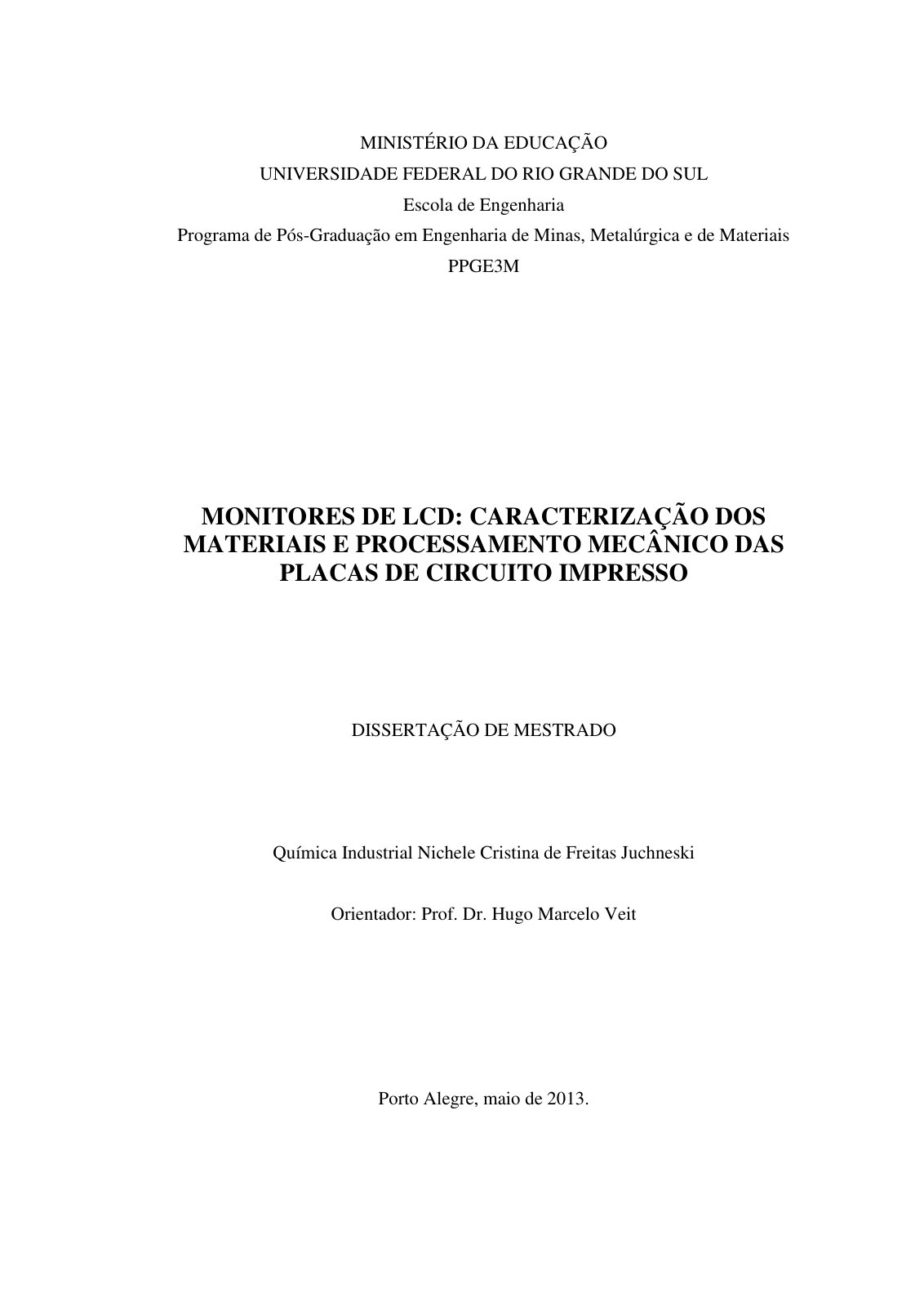 First page of Monitores de LCD caracterizacao dos mate
