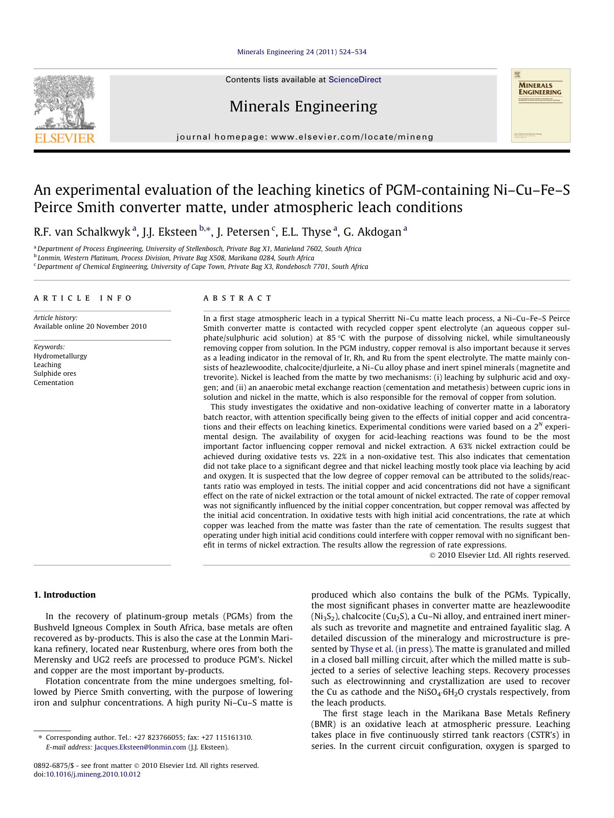 First page of An experimental evaluation of the leachi