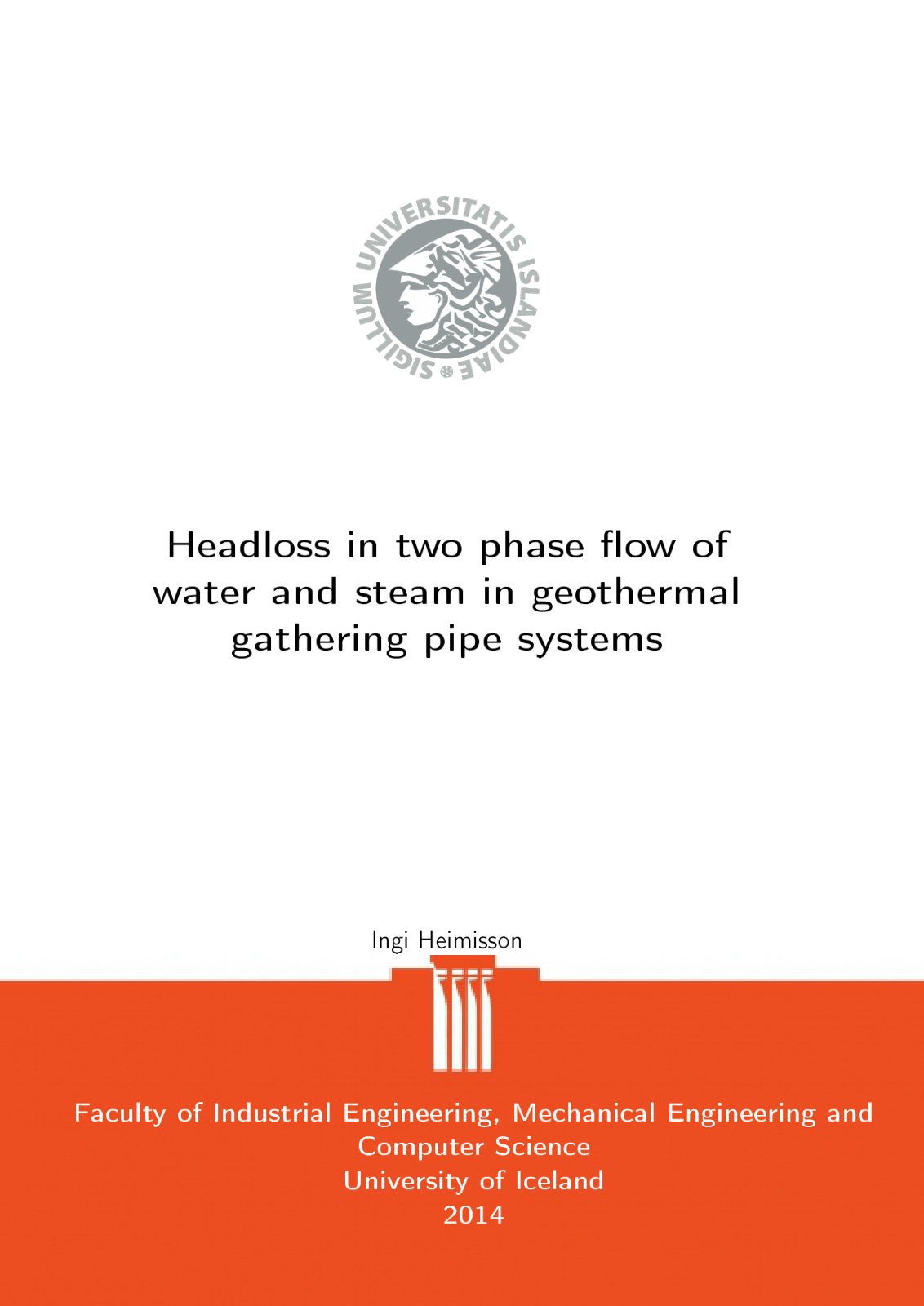 First page of Headloss in two phase flow of water and