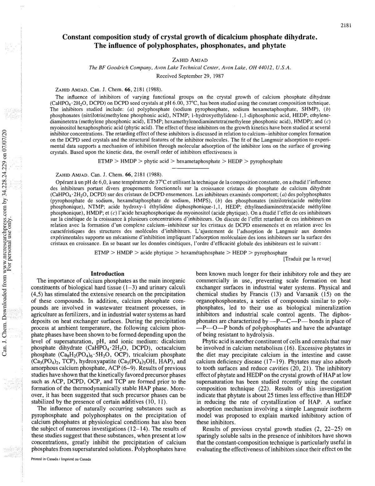 First page of Constant composition study of crystal gr