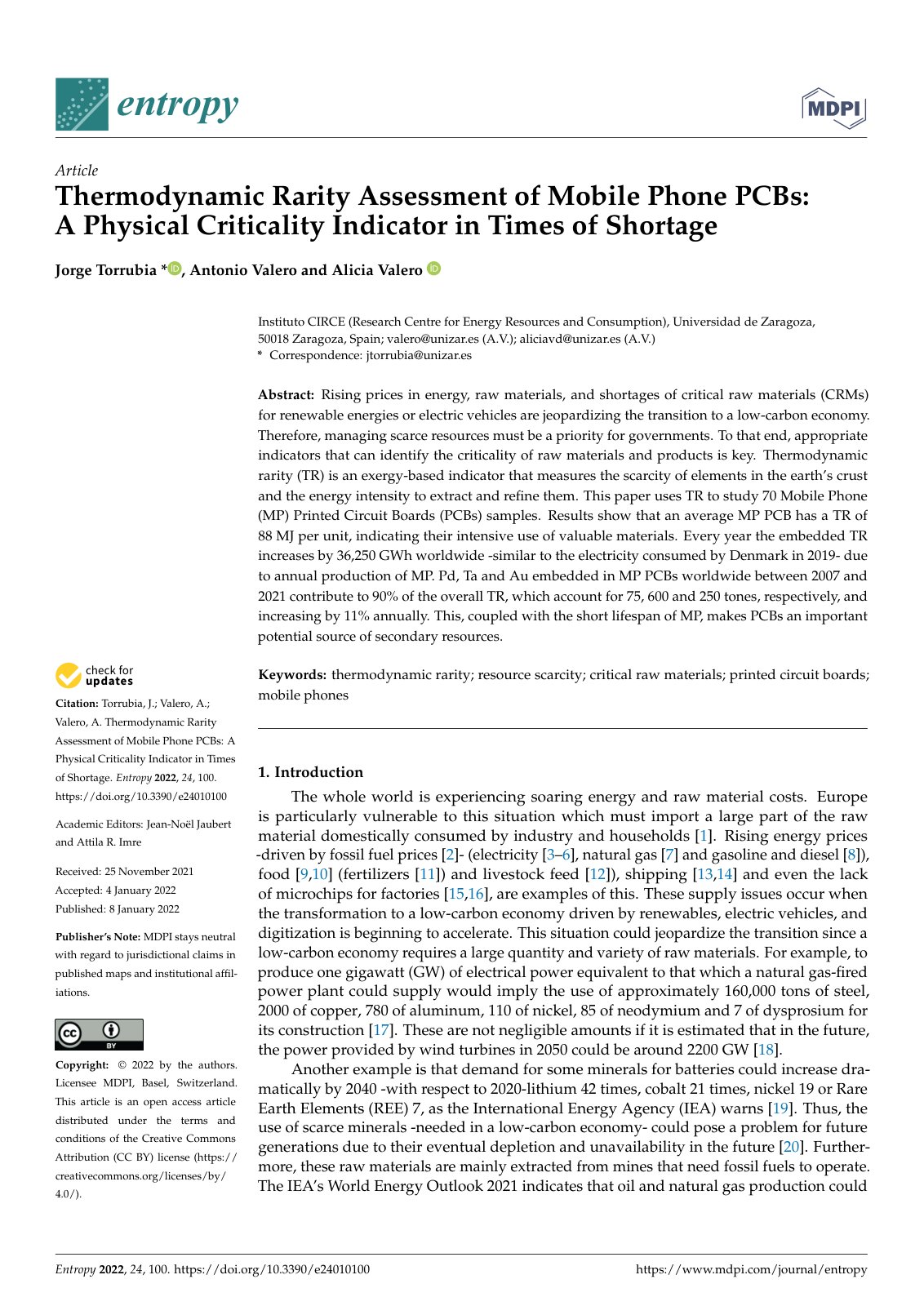 First page of Thermodynamic Rarity Assessment of Mobil