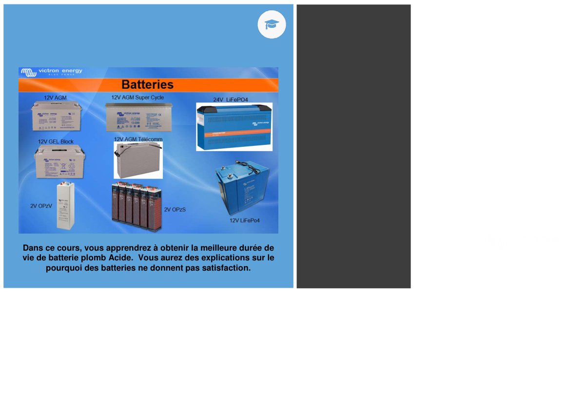 First page of Optimiser la vie des batteries plomb Leçon V02 Bis