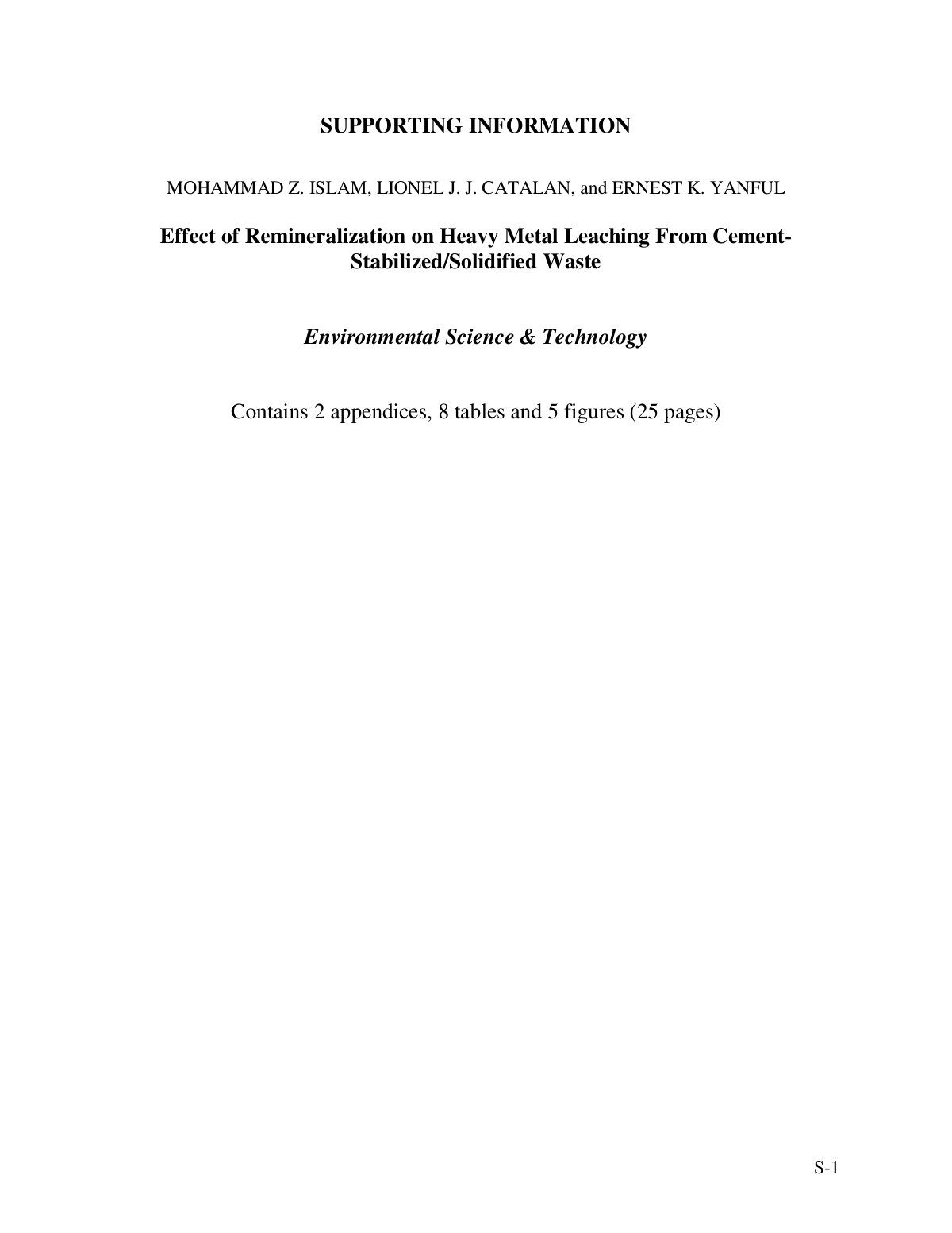First page of Effect of remineralization on heavy meta