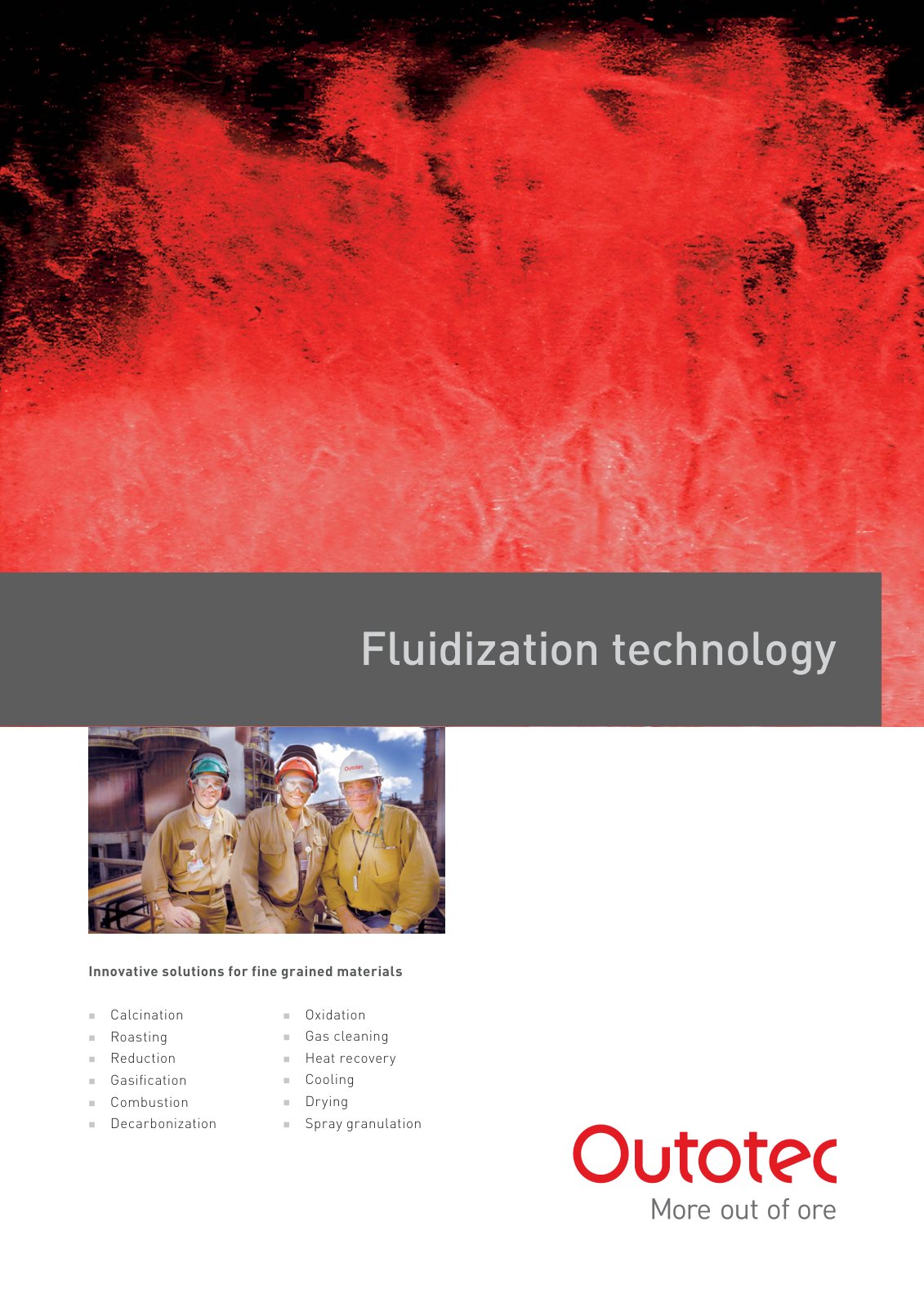 First page of Outotec Roaster Brochure