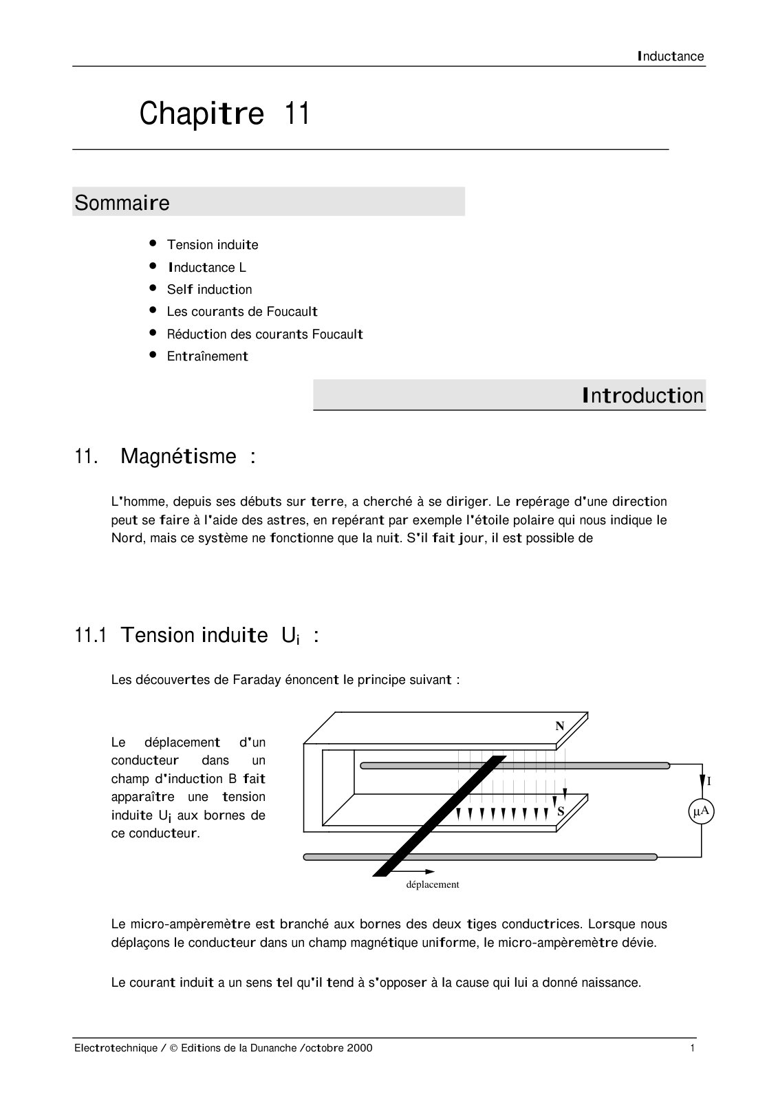 First page of inductance