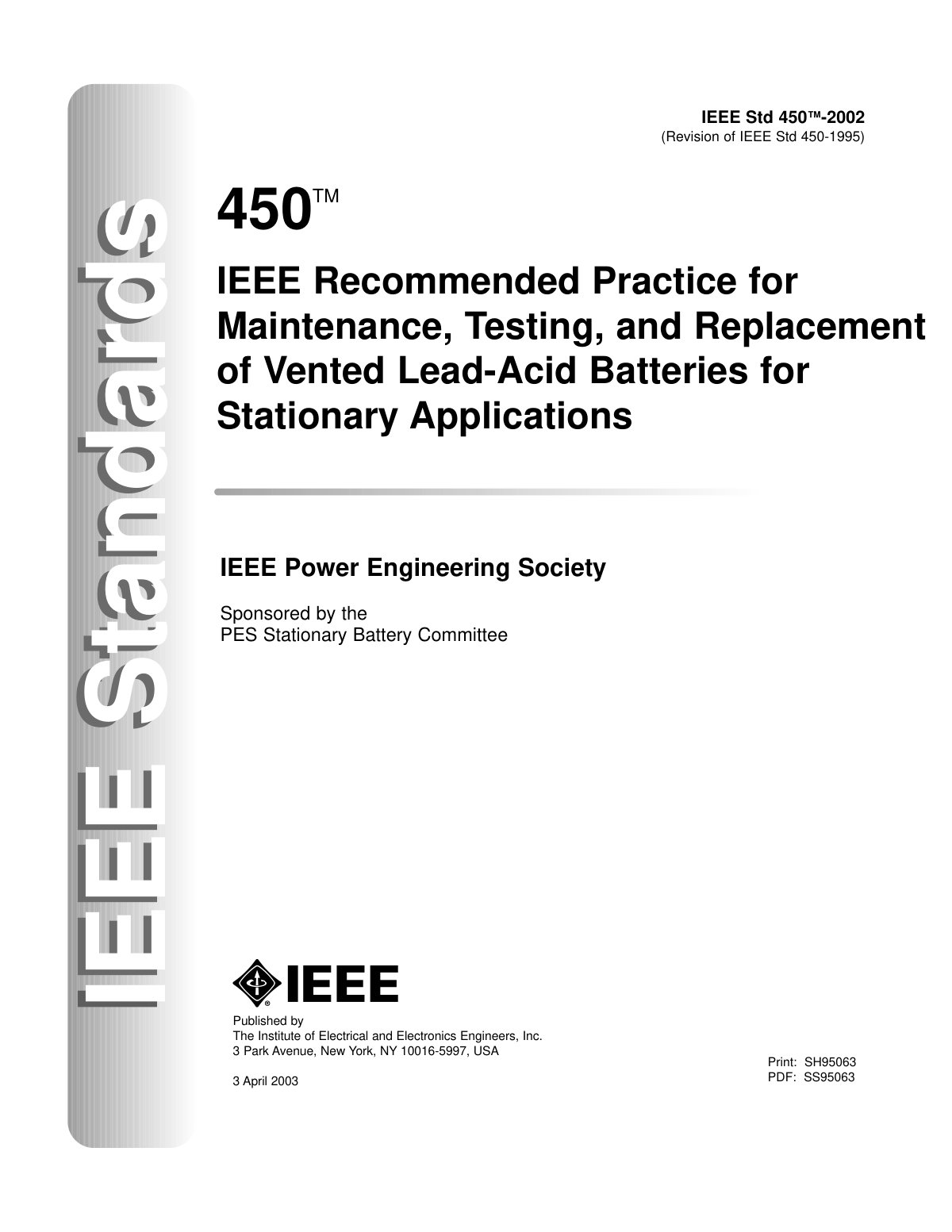First page of IEEE 450 2002