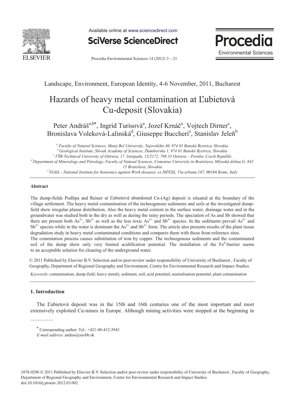 First page of Cu-deposit (Slovakia)