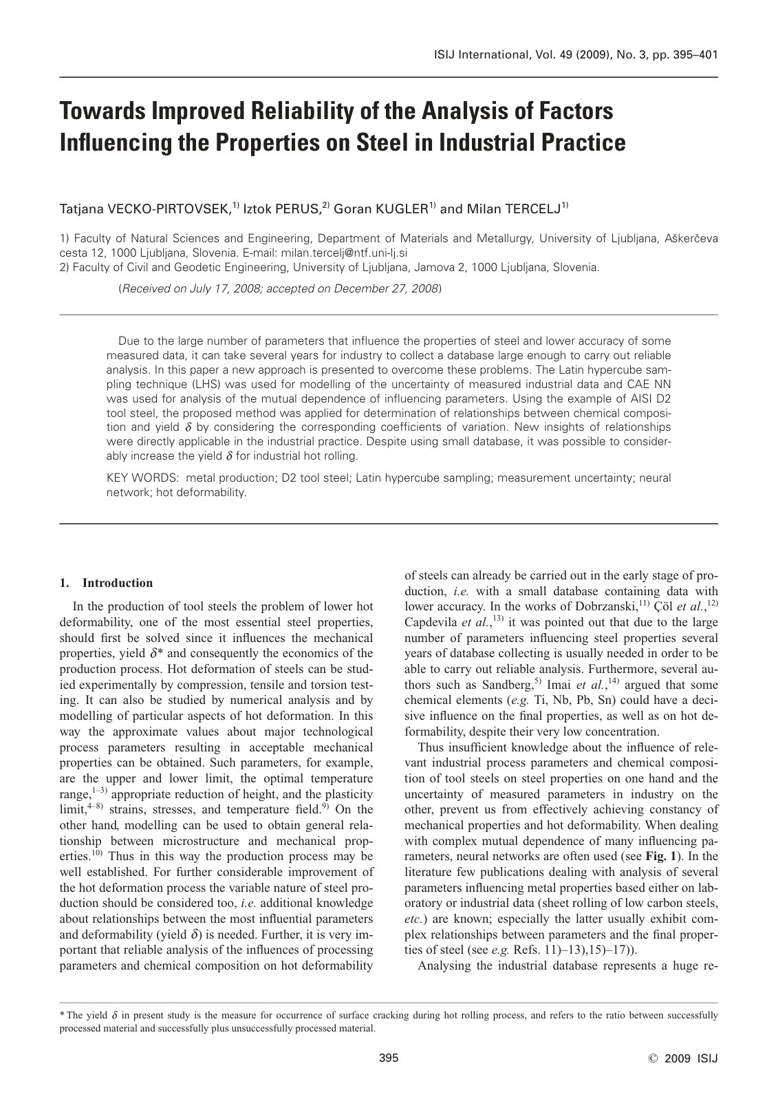 First page of Towards Improved Reliability of the Anal