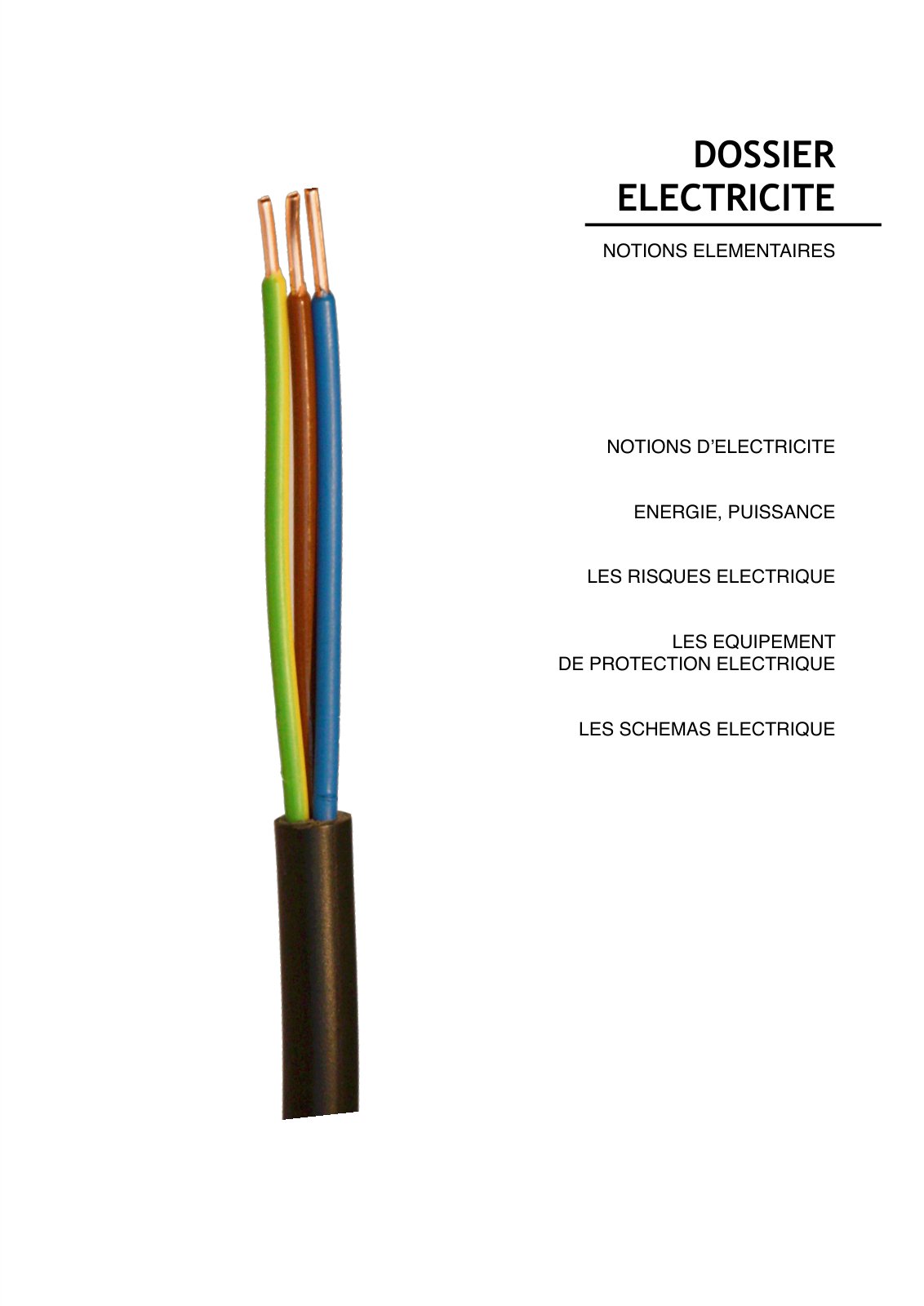 First page of notions electricite