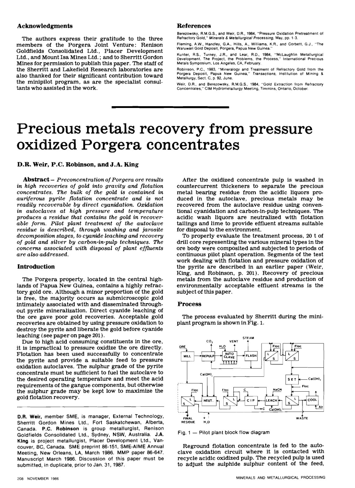 First page of HPAO of Porgera Concentrate