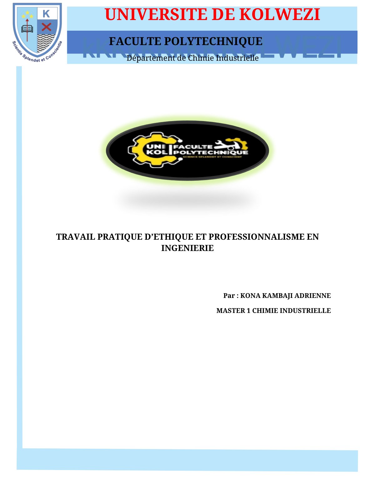 First page of Tp 2 Kona kambaji