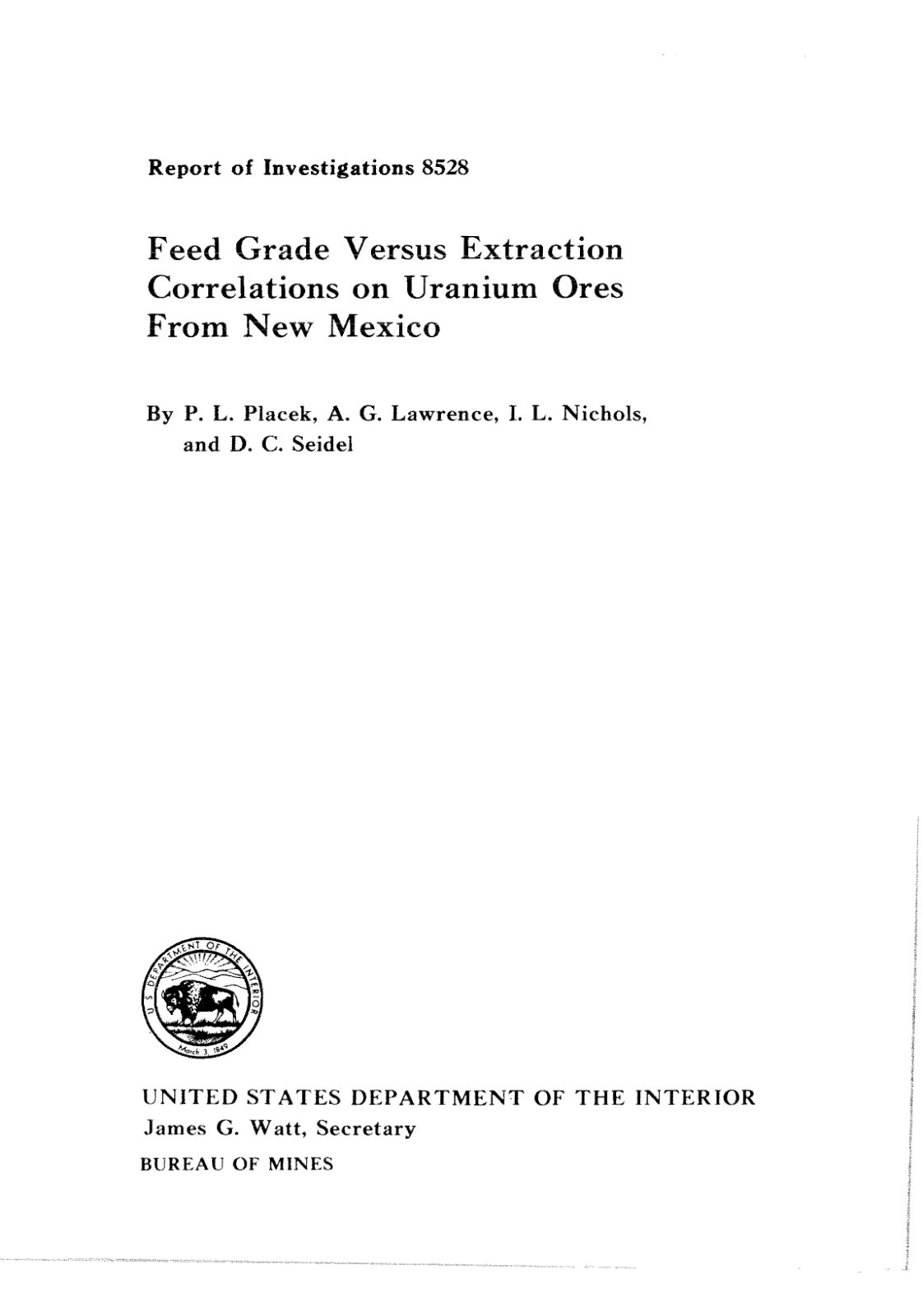 First page of Feed Grade Versus Extraction