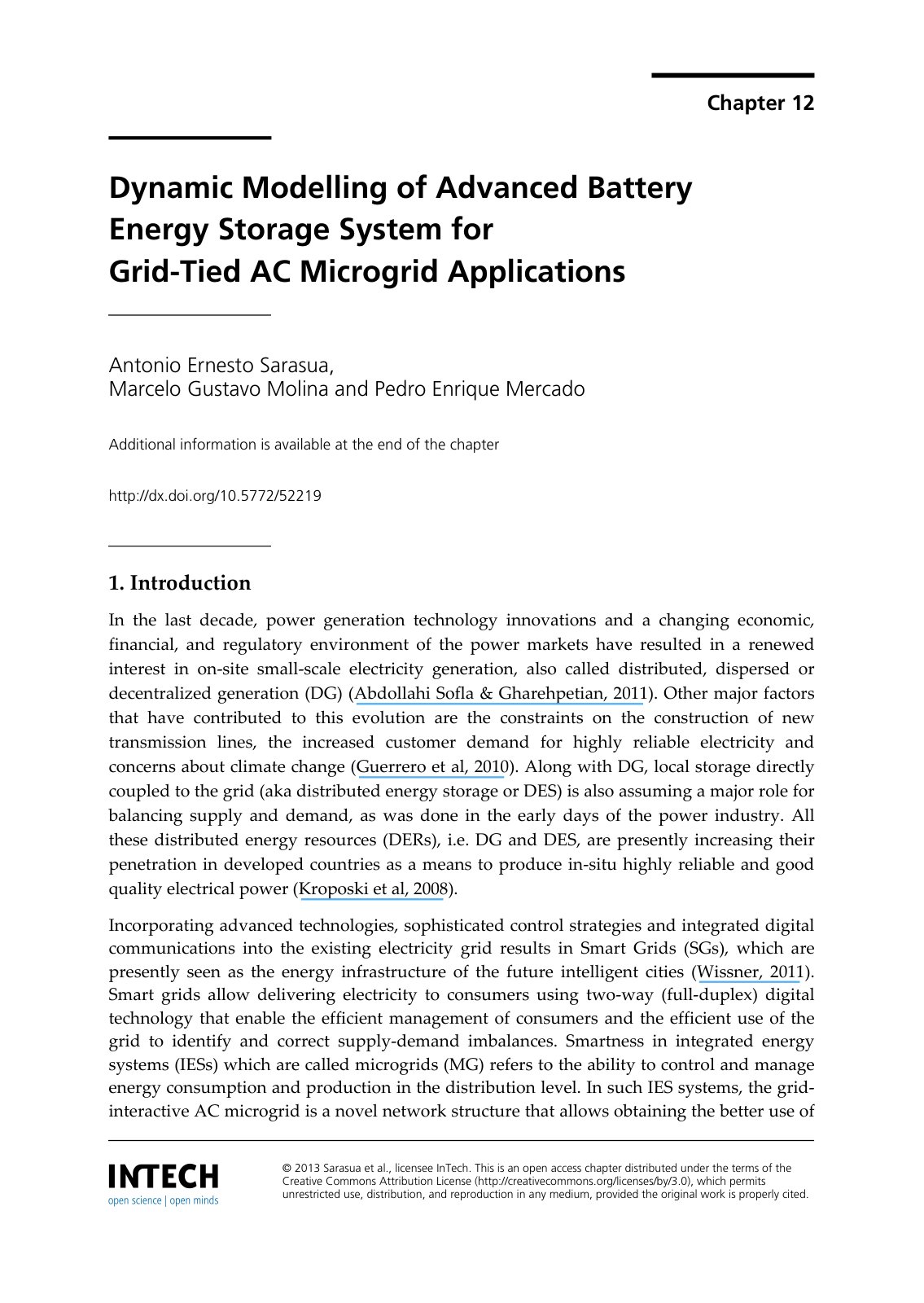 First page of Dynamic Modelling of Advanced Battery En