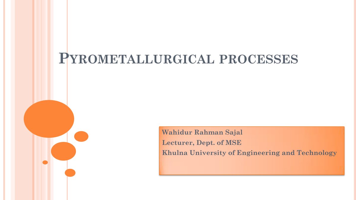 First page of 610970789 Lec 01 Pyrometallurgy