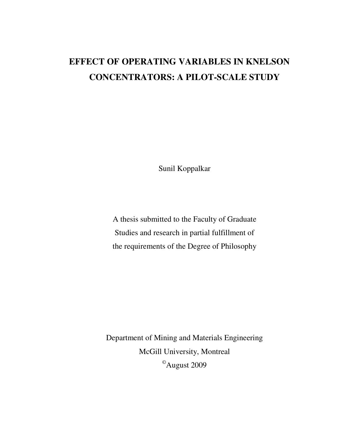 First page of 380867477 Effect of operating variables in Knelson Concentrators a pilotscale study pdf