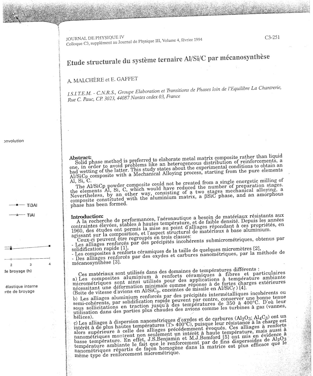 First page of Etude structurale du systeme ternaire Al