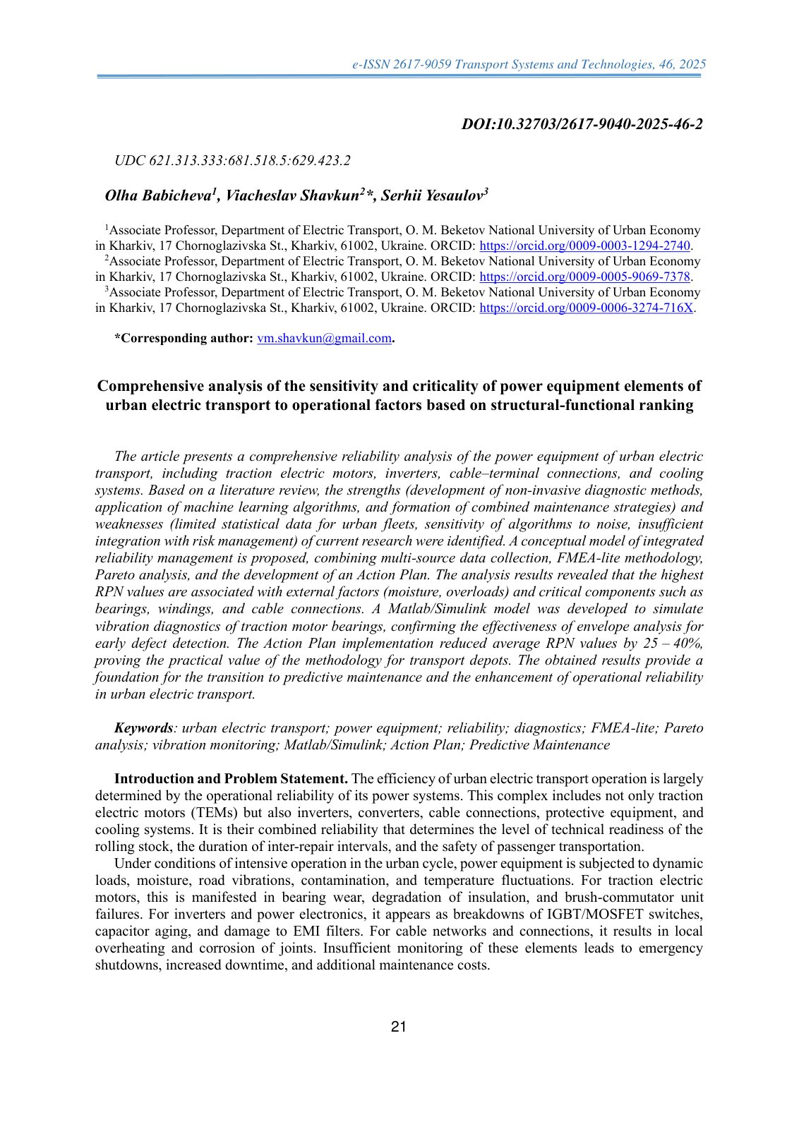 First page of Comprehensive analysis of the sensitivity and crit