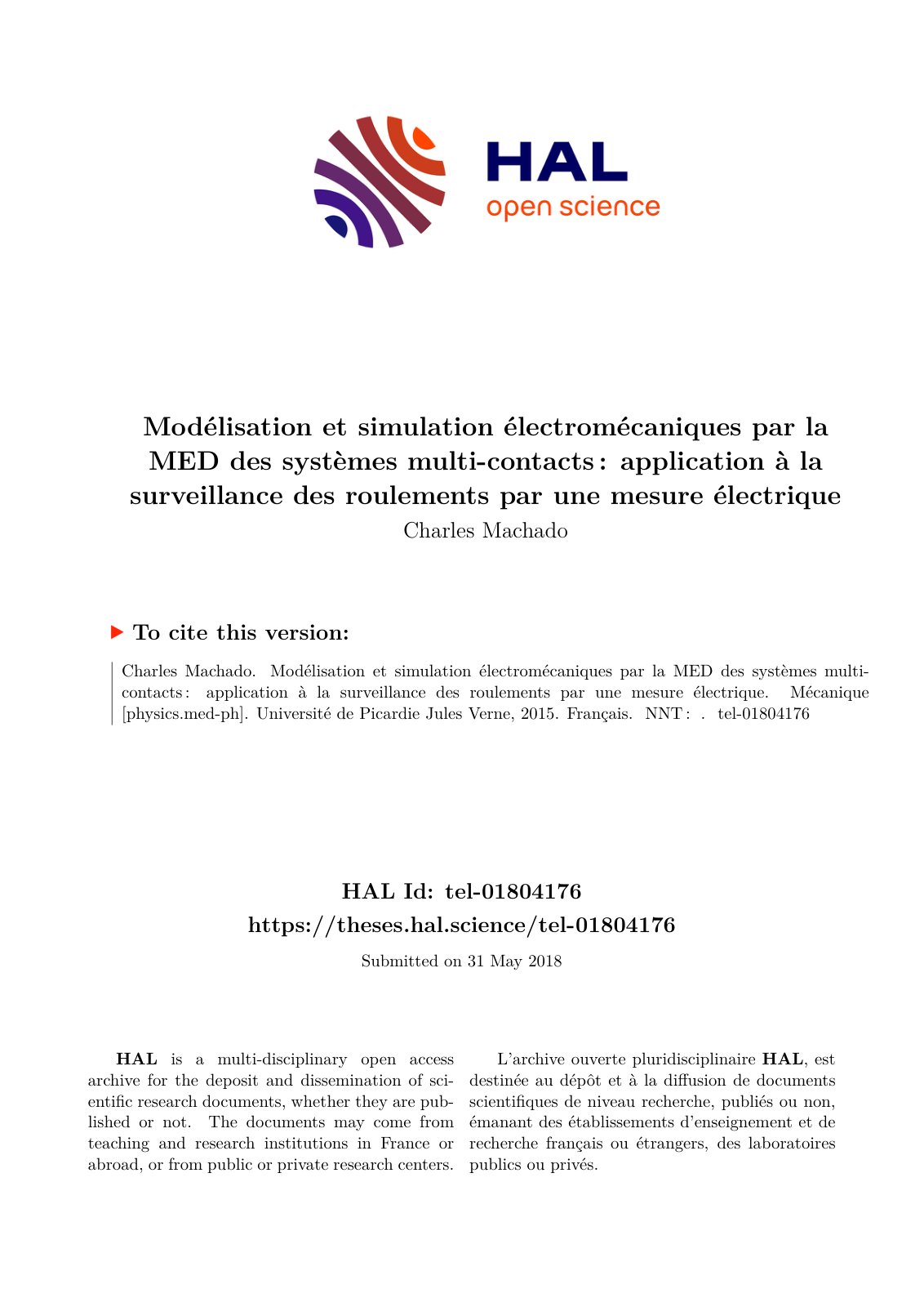 First page of thesis fin