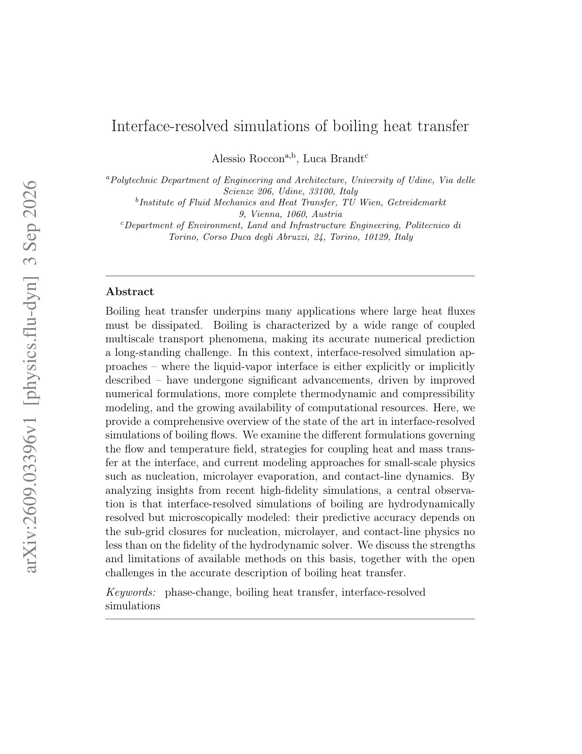 First page of Interface-resolved simulations of boiling heat transfer