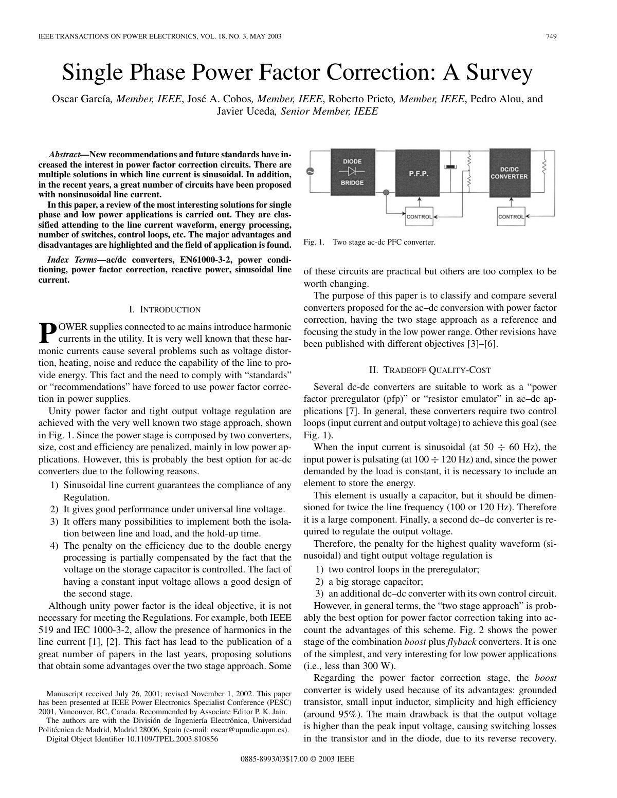 First page of Single Phase Power Factor Correction A S