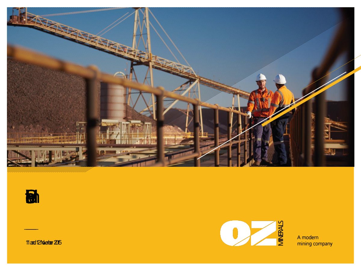 First page of OZ MINERALS A modern mining company