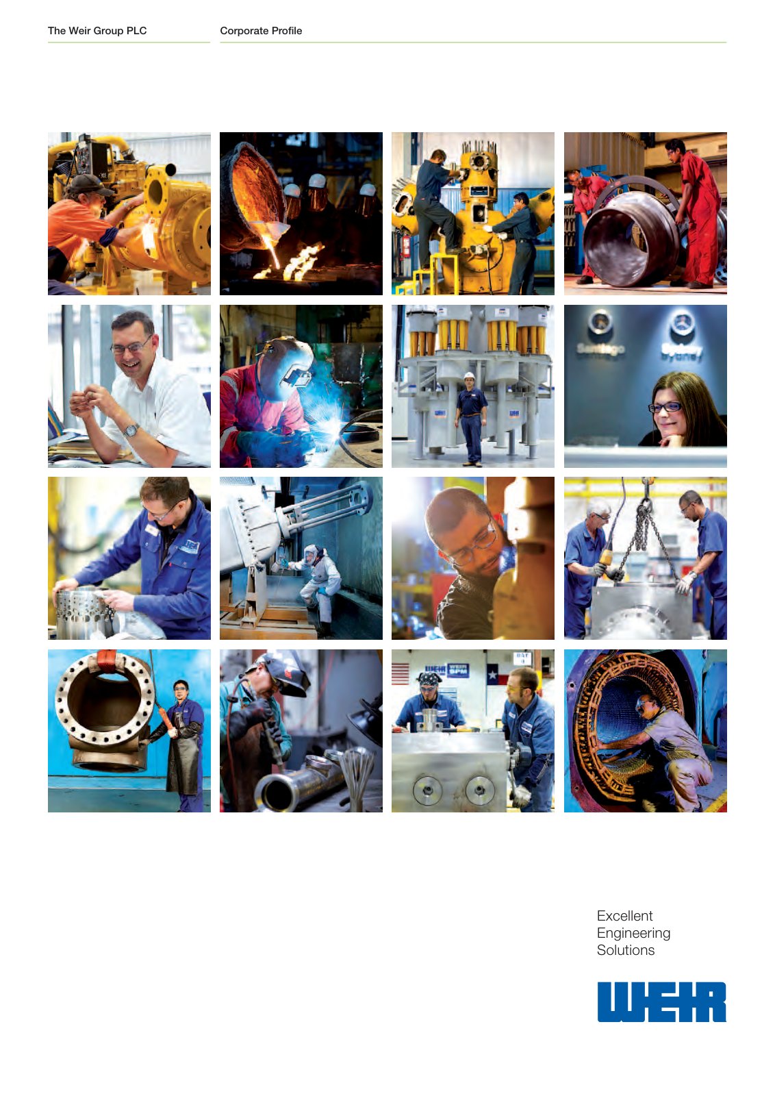 First page of Weir Corporate Profile PREVIEW