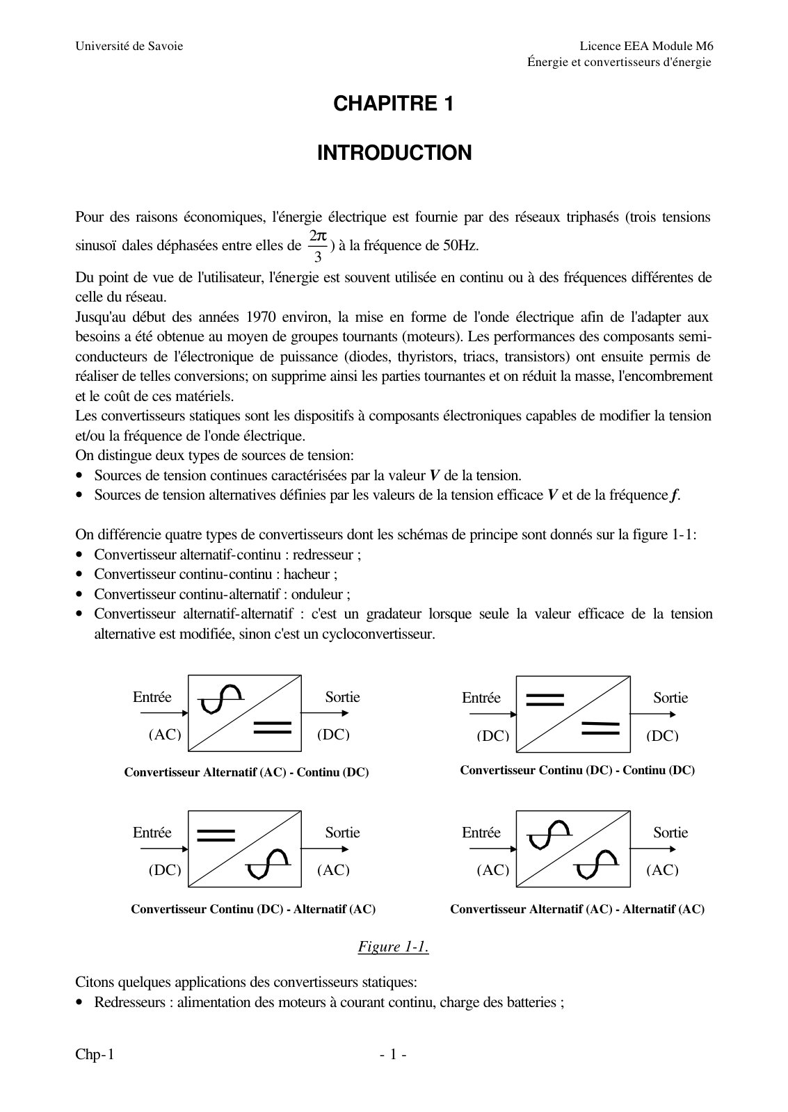 First page of energie convertisseurs