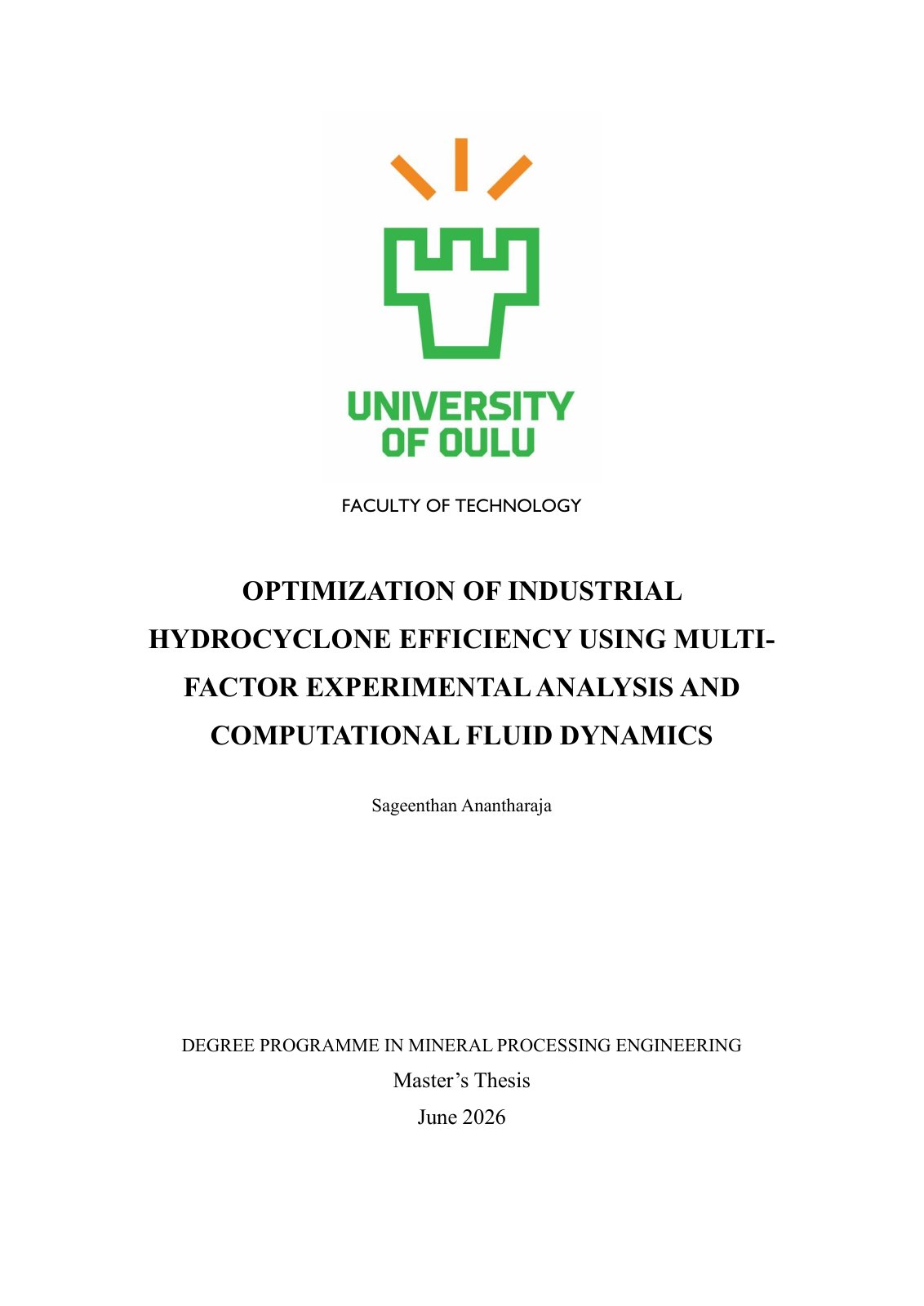 First page of FACULTY OF TECHNOLOGY