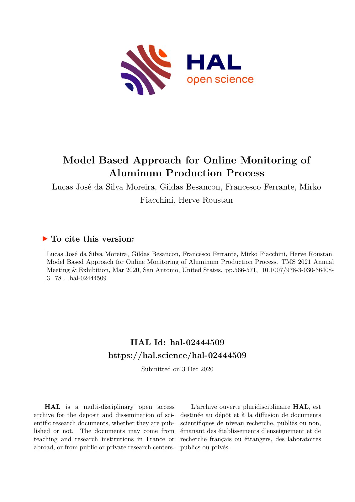 First page of Model Based Approach for Online Monitori