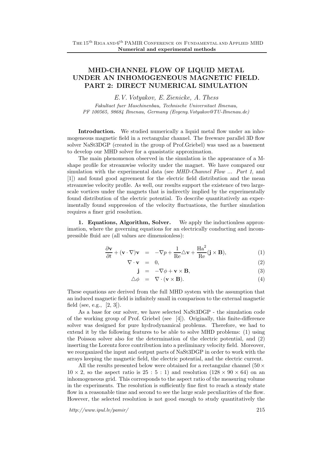 First page of MHD CHANNEL FLOW OF LIQUID METAL UNDER A