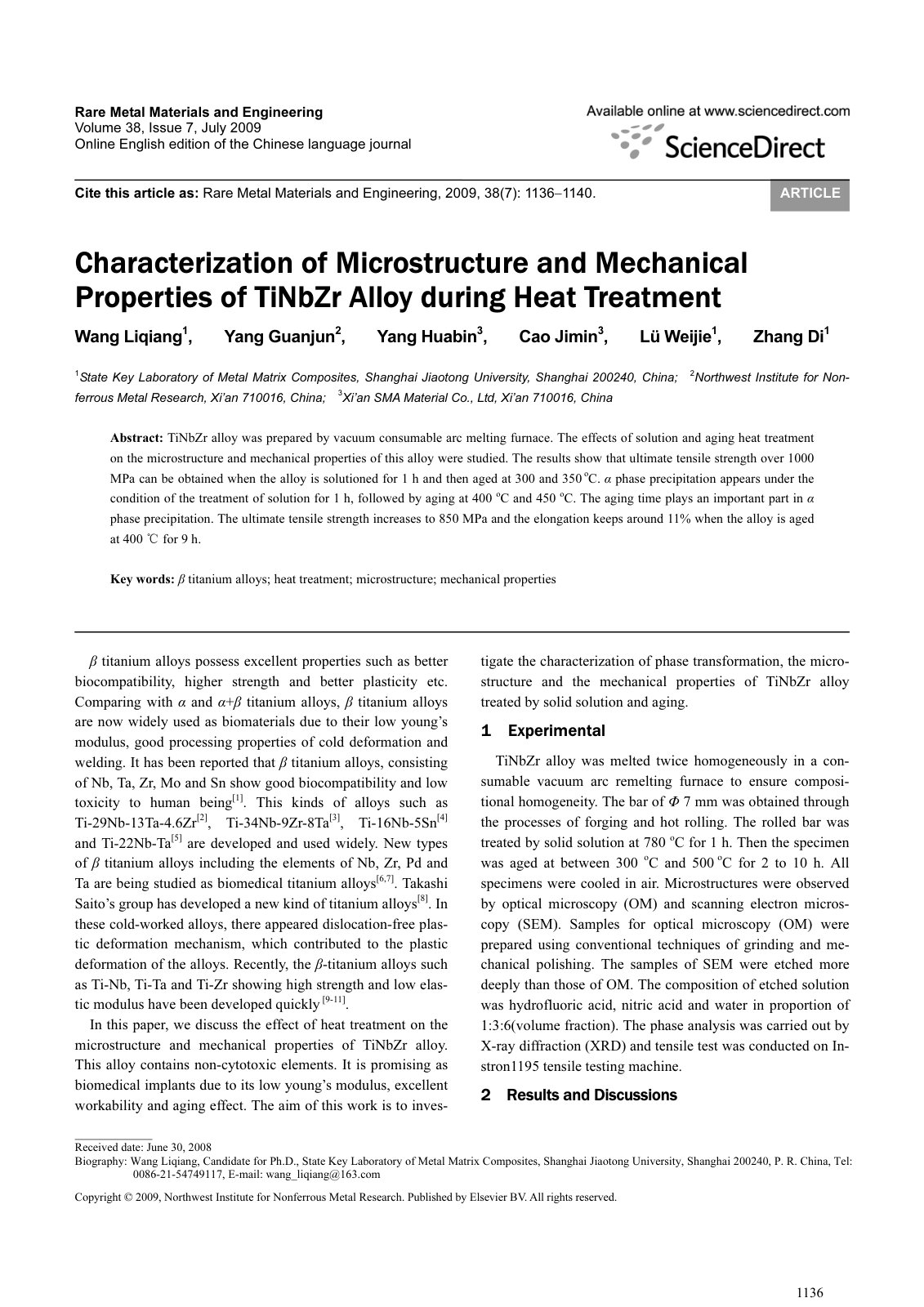First page of Characterization of the Microstructure a