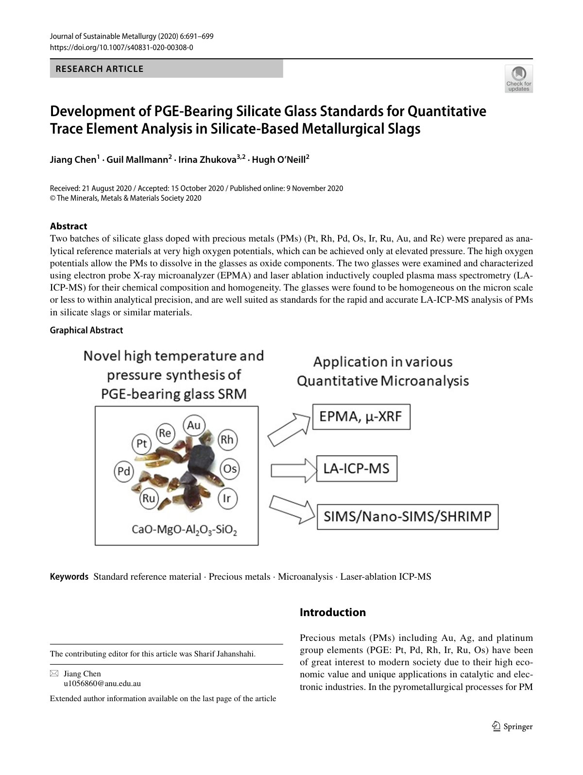 First page of Development of PGE Bearing Silicate Glas