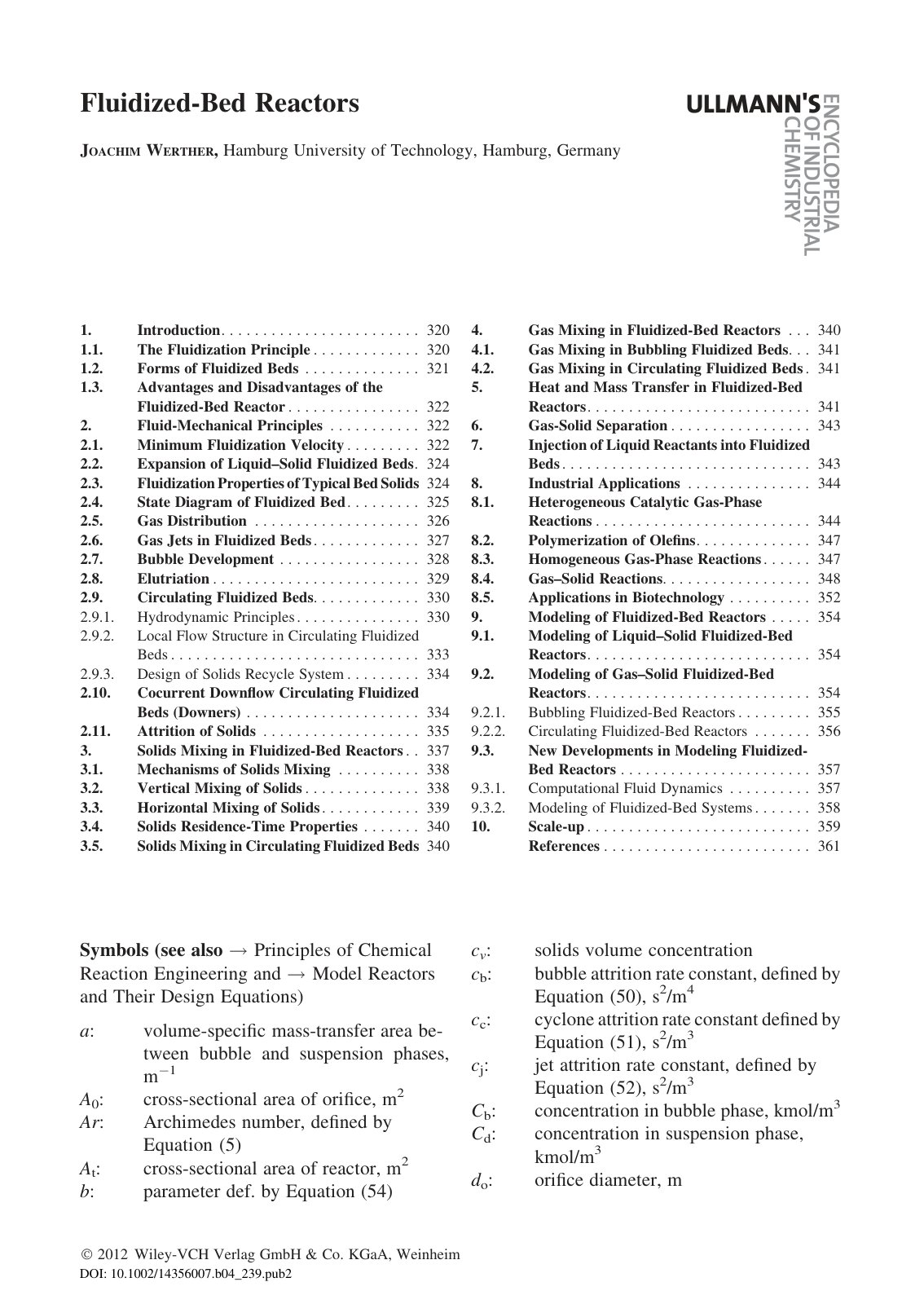 First page of 252200872 Werther Fluidized Bed Reactors