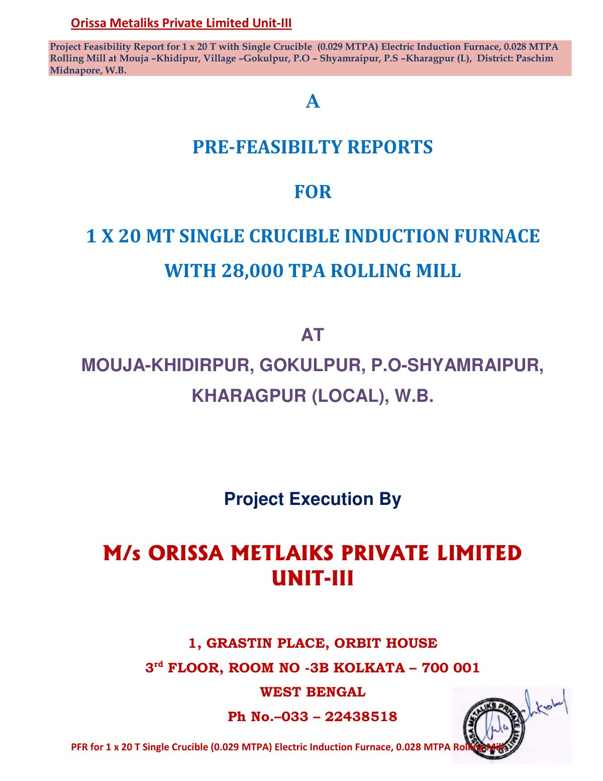 First page of 17102016FWPNGPKGreport