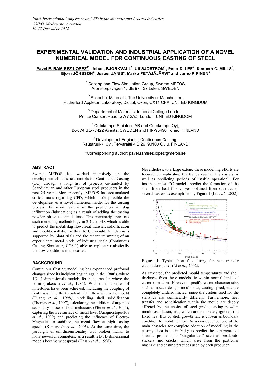 First page of Experimental Validation and Industrial A