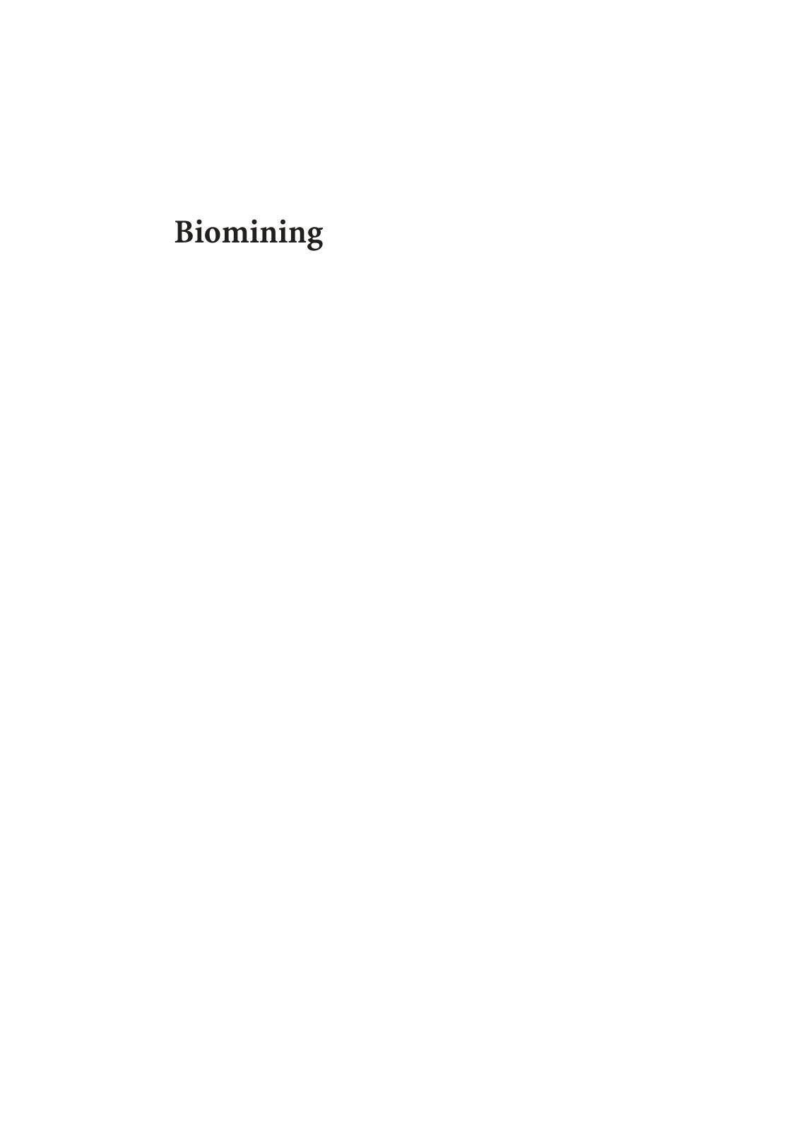 First page of Libro Biomineria 2007