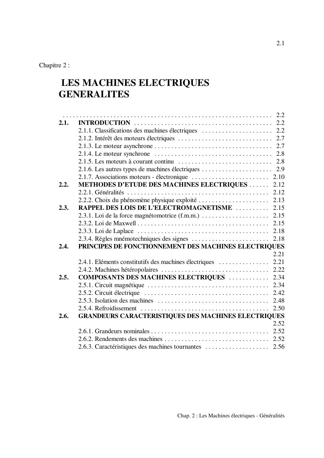 First page of MACHINES ÉLECTRIQUES 