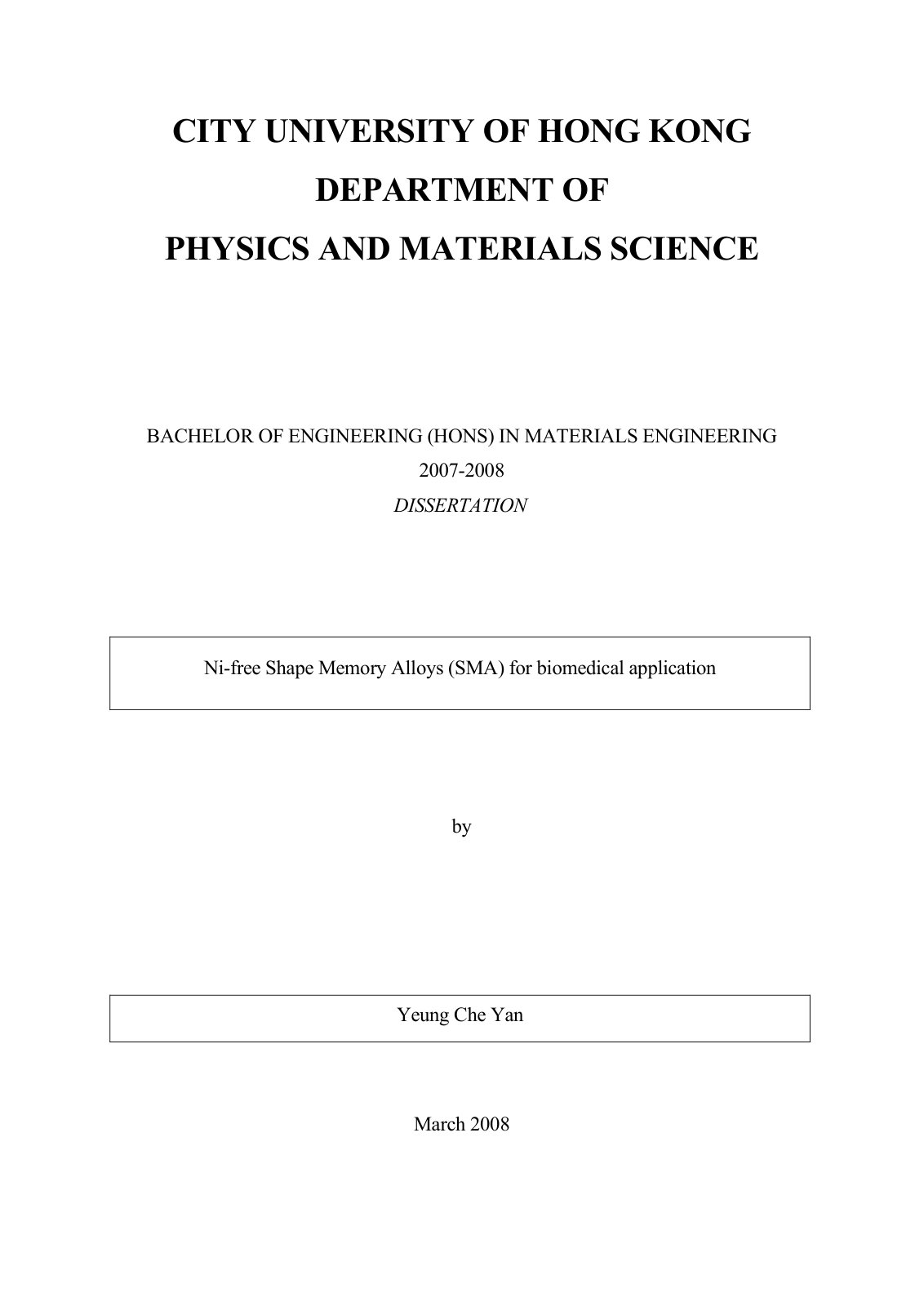 First page of Ni-free Shape Memory Alloys (SMA) for biomedical application