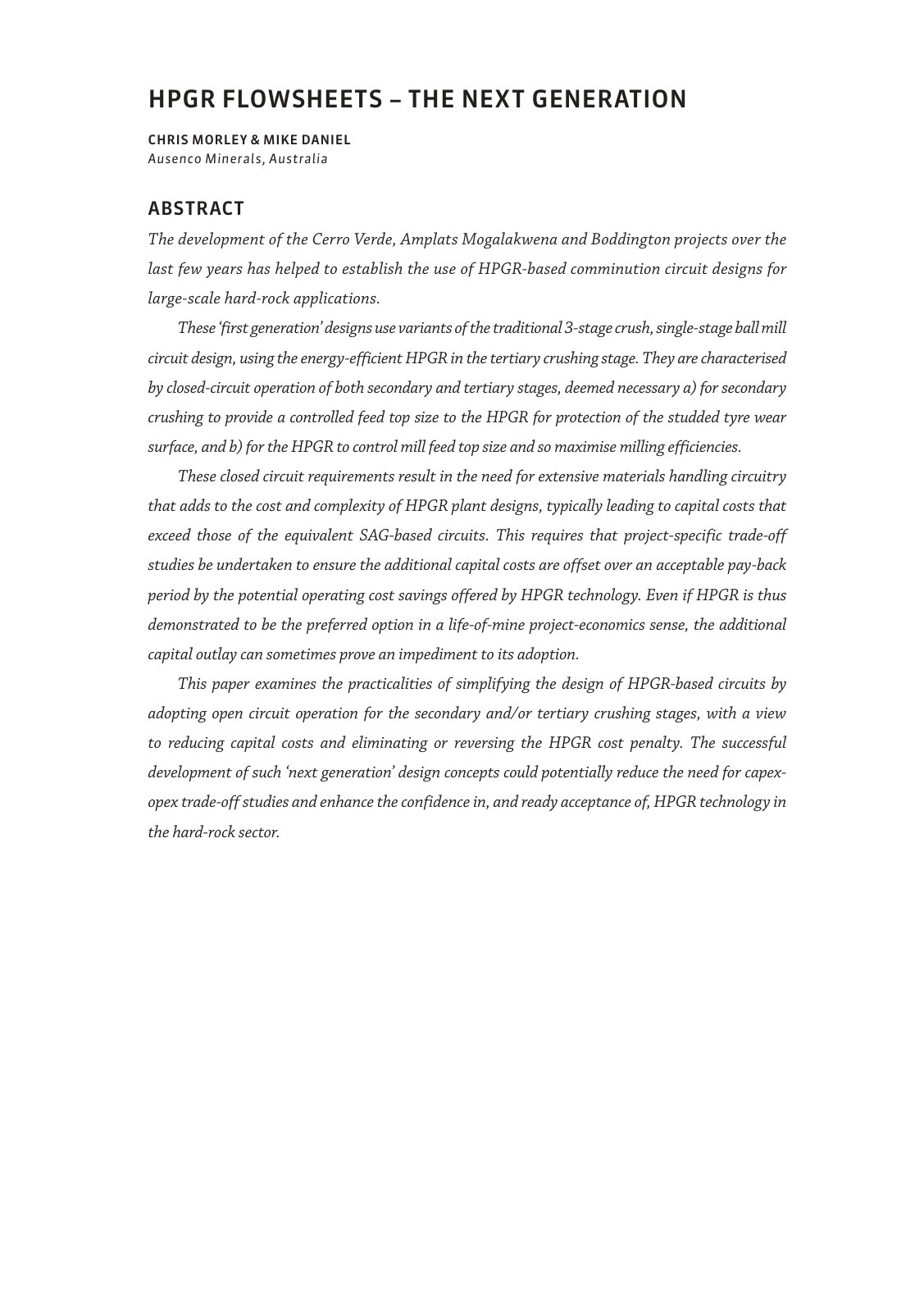 First page of Procemin 2009 Morley and Daniel