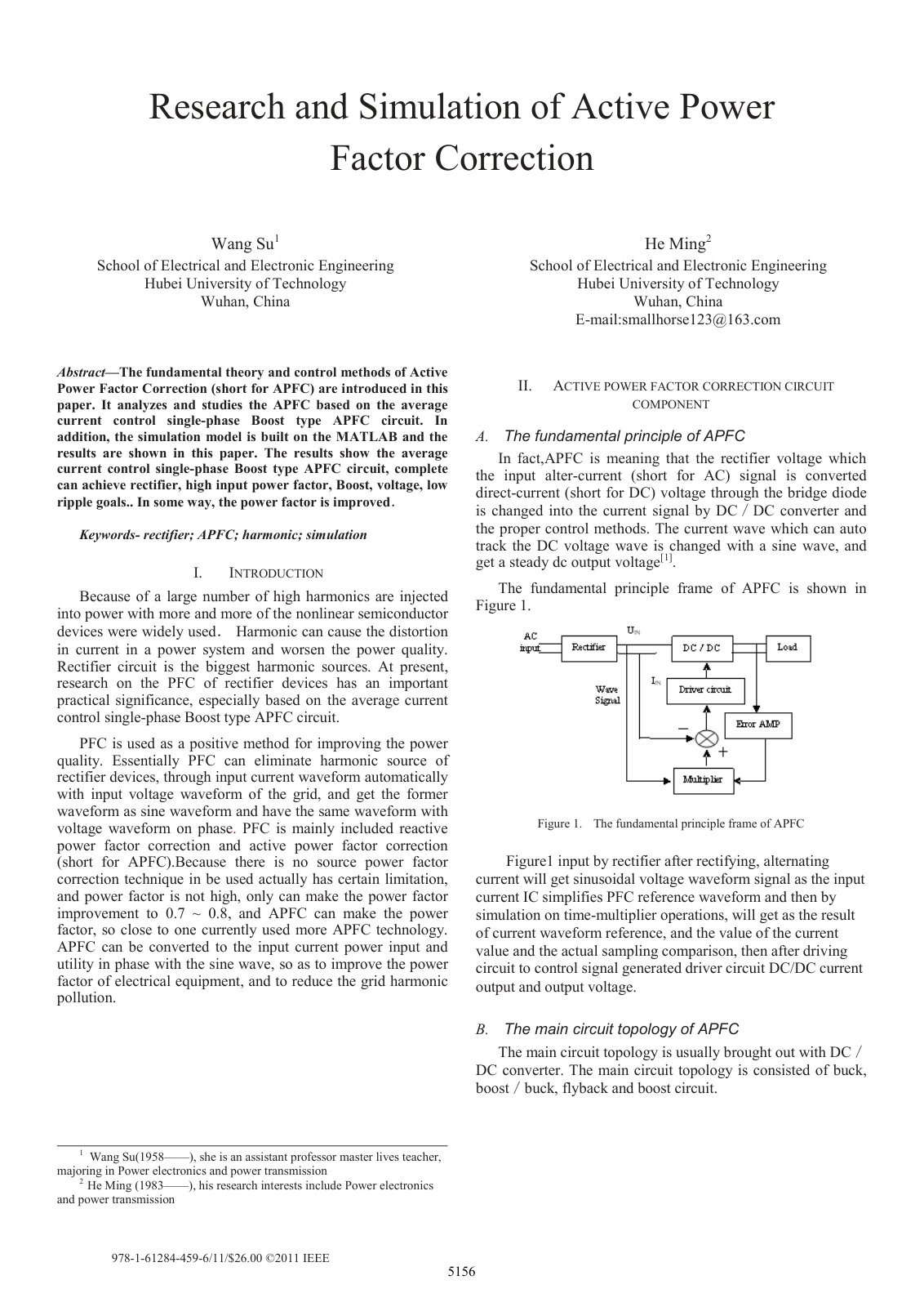 First page of Research and Simulation of Active Power