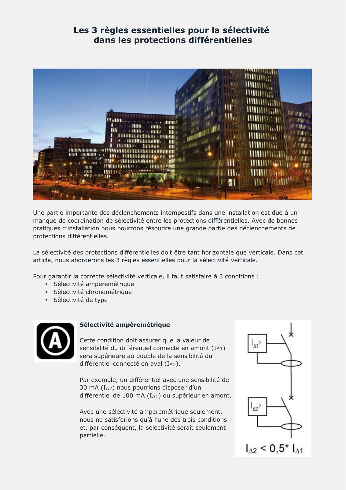 First page of selectivite protections differentielles