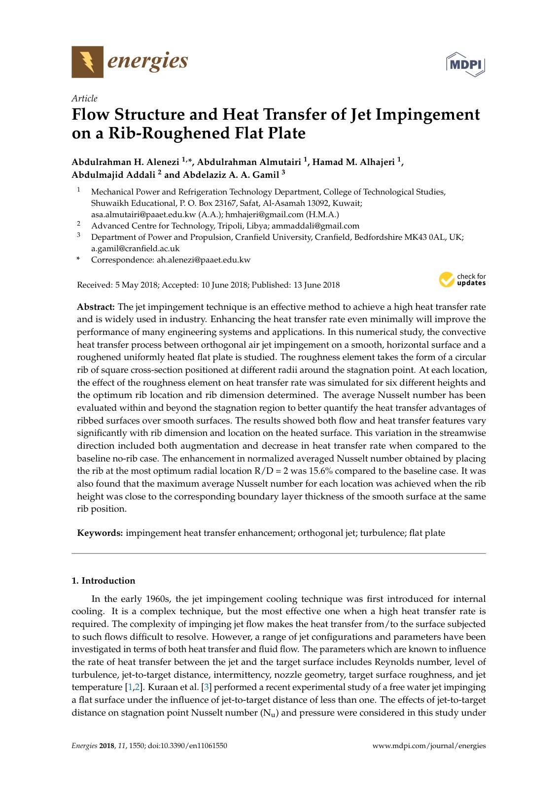 First page of Flow Structure and Heat Transfer of Jet